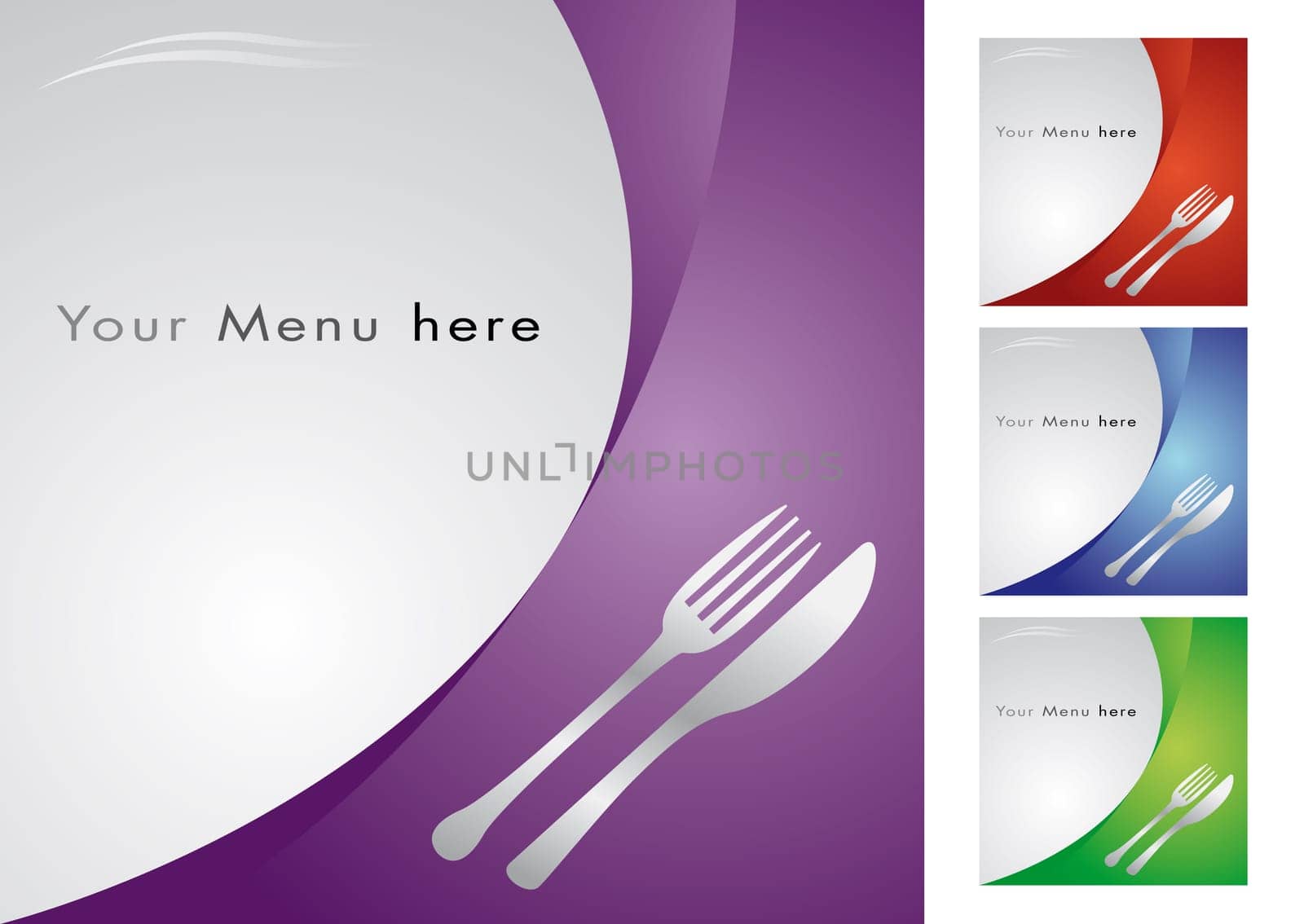 menu with space for your text