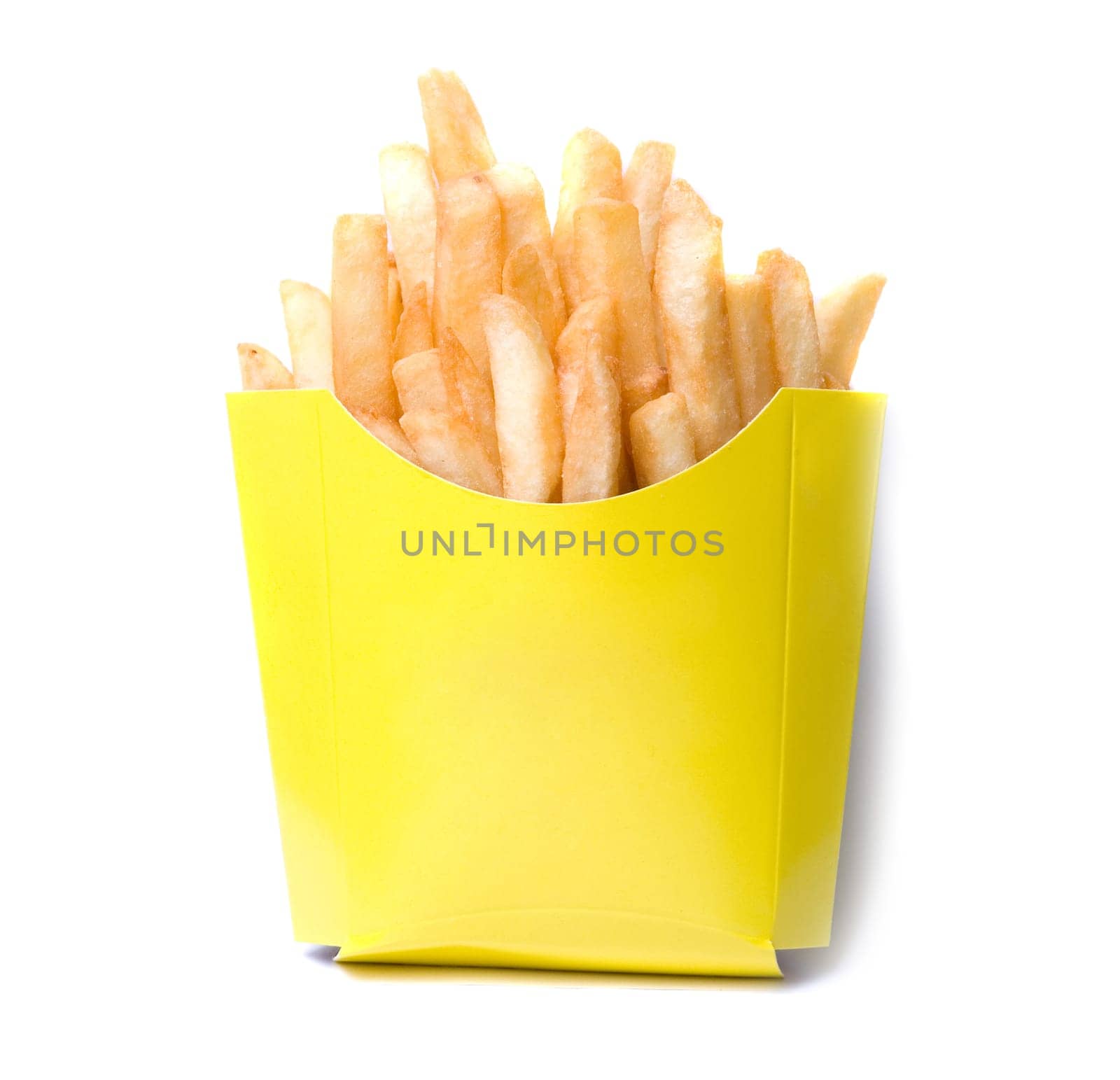 deep-fried potatoes isolated on a white