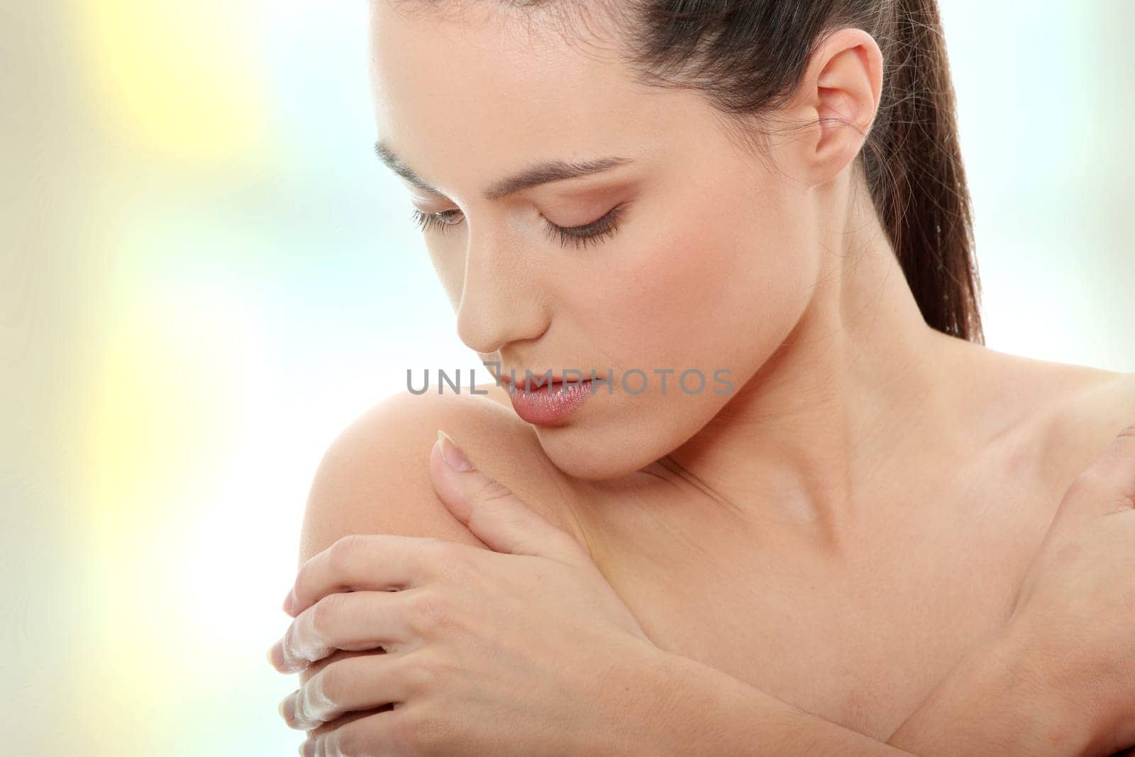 Portrait of the attractive girl without a make-up