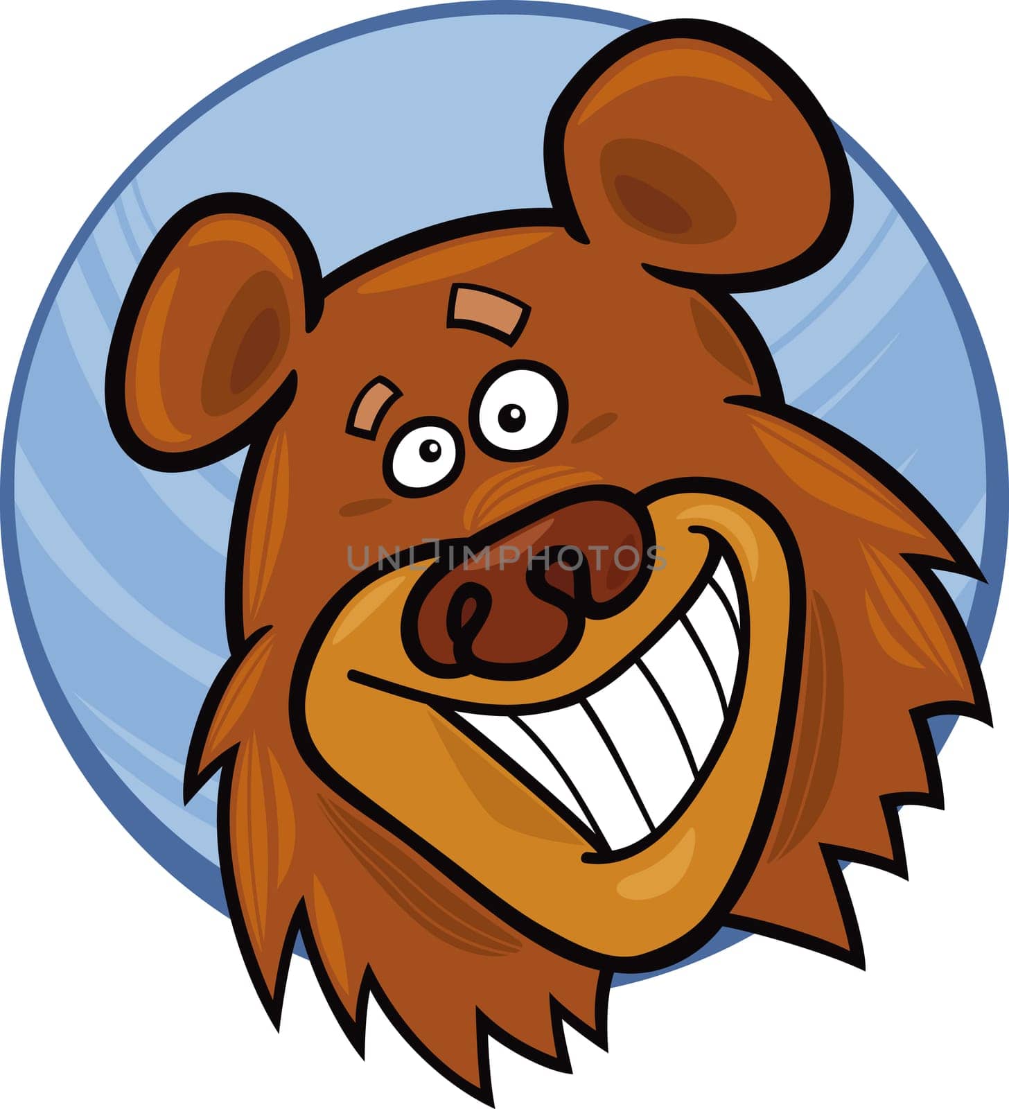 cartoon illustration of funny bear