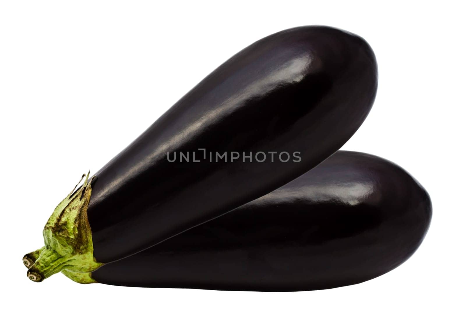 Eggplants isolated on white background