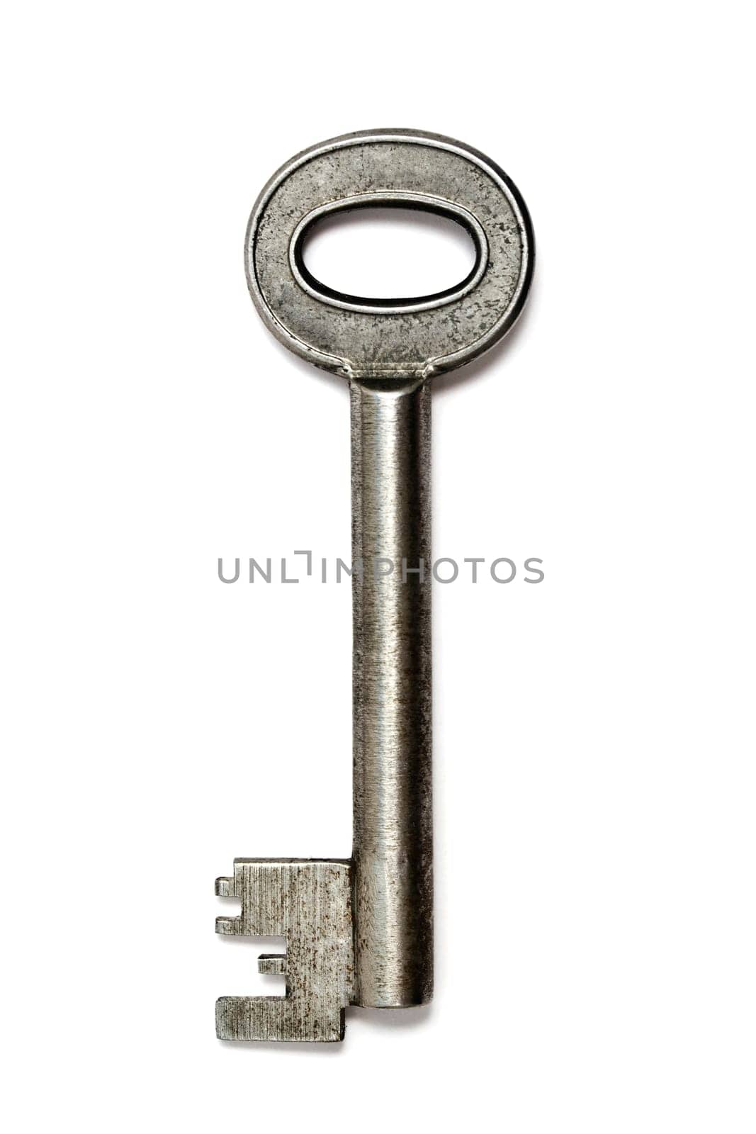 An Old key isolated on white background