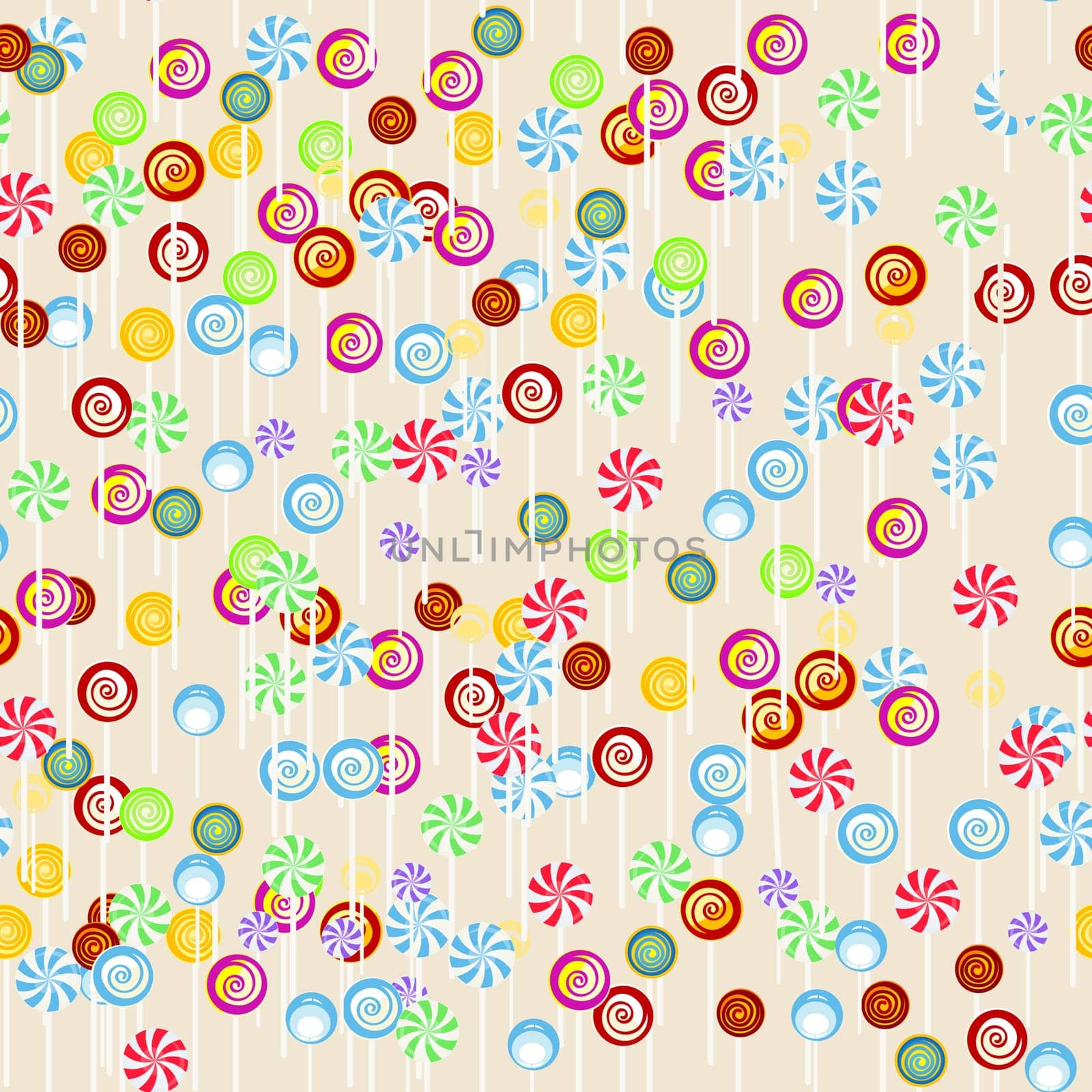 Seamless candy background, cartoon art