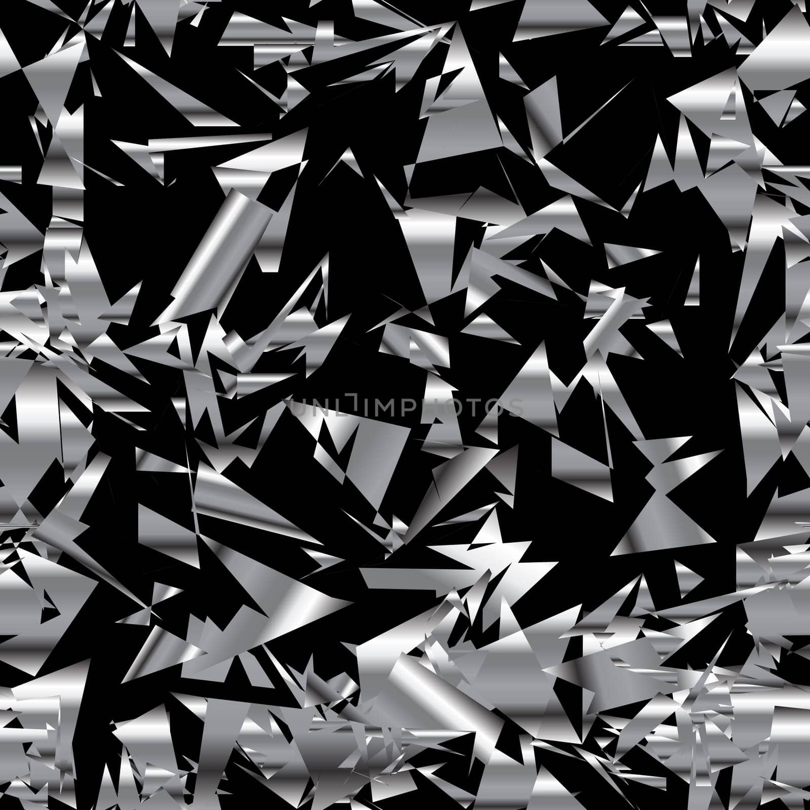 Seamless metal garbage background against black