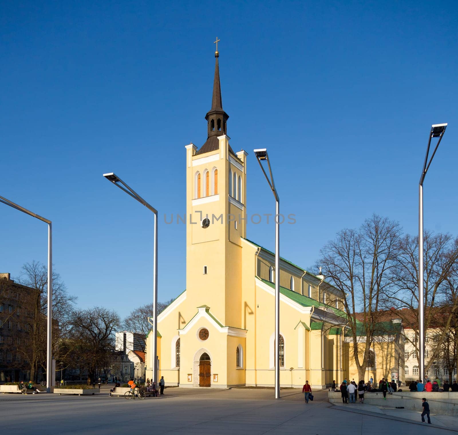 Capital of Estonia, Tallinn is famous for its World Heritage old town walls and cobbled streets. St. John&#039 s Church is in Freedom Square