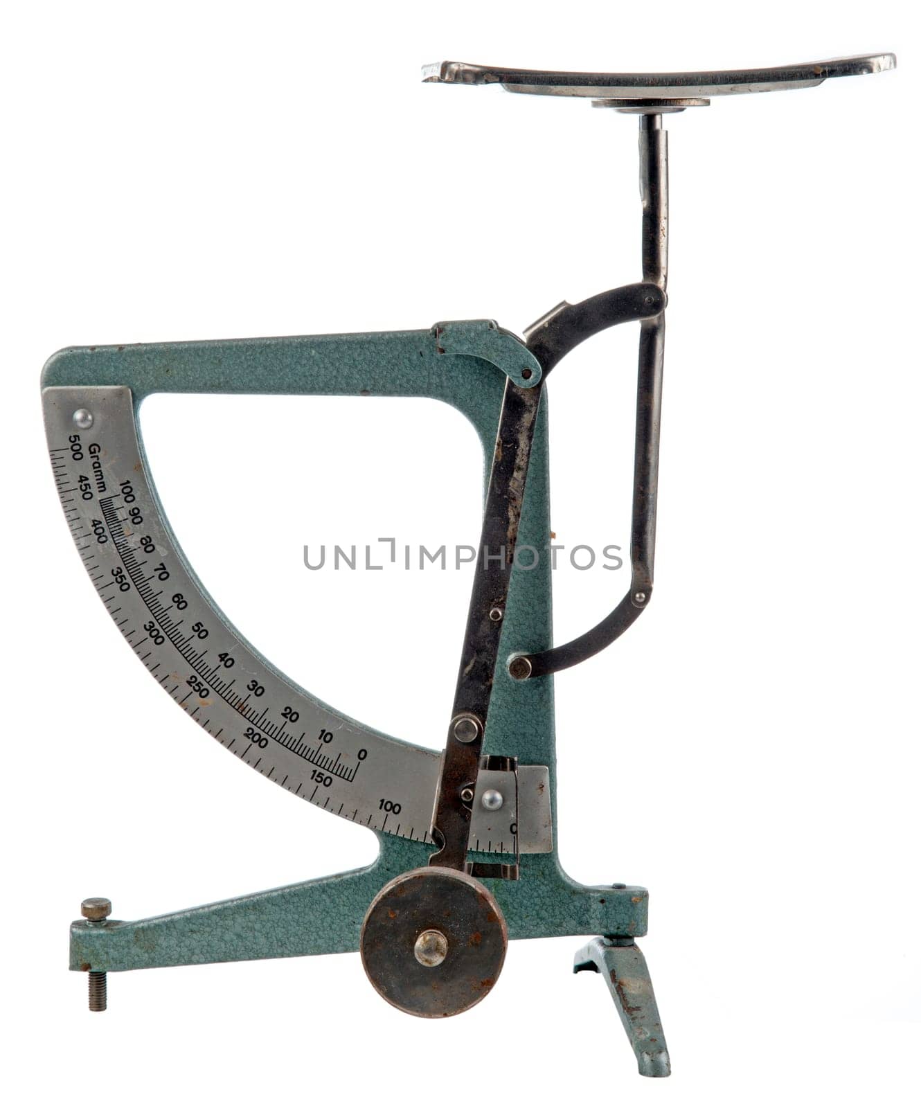 Old Weight Scale with white background