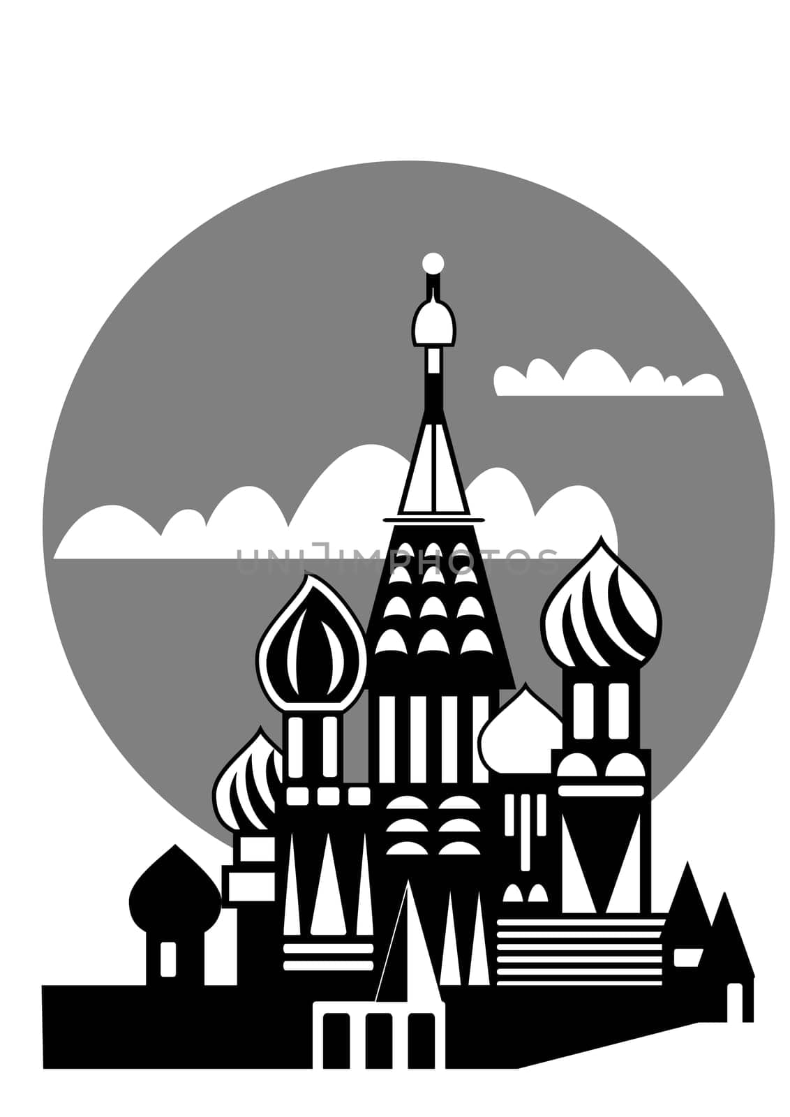 Illustration of the Russian Orthodox churches - Moscow