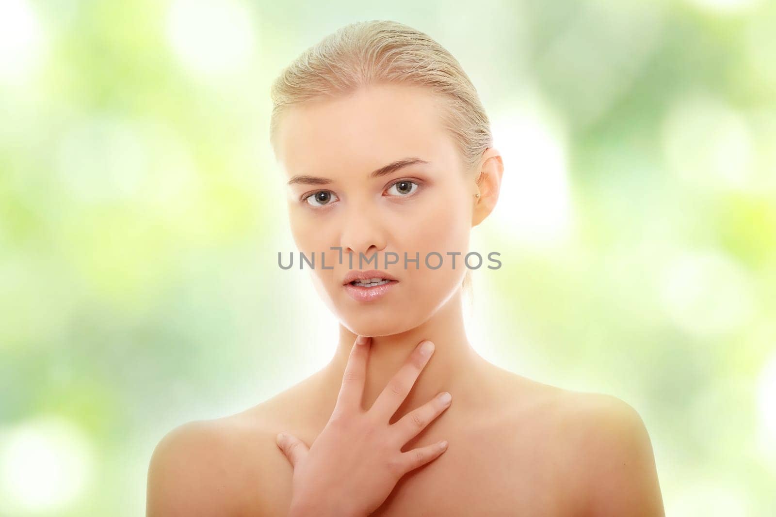 Portrait of the attractive girl without a make-up