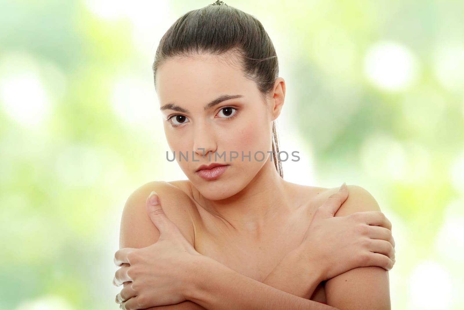 Portrait of the attractive girl without a make-up