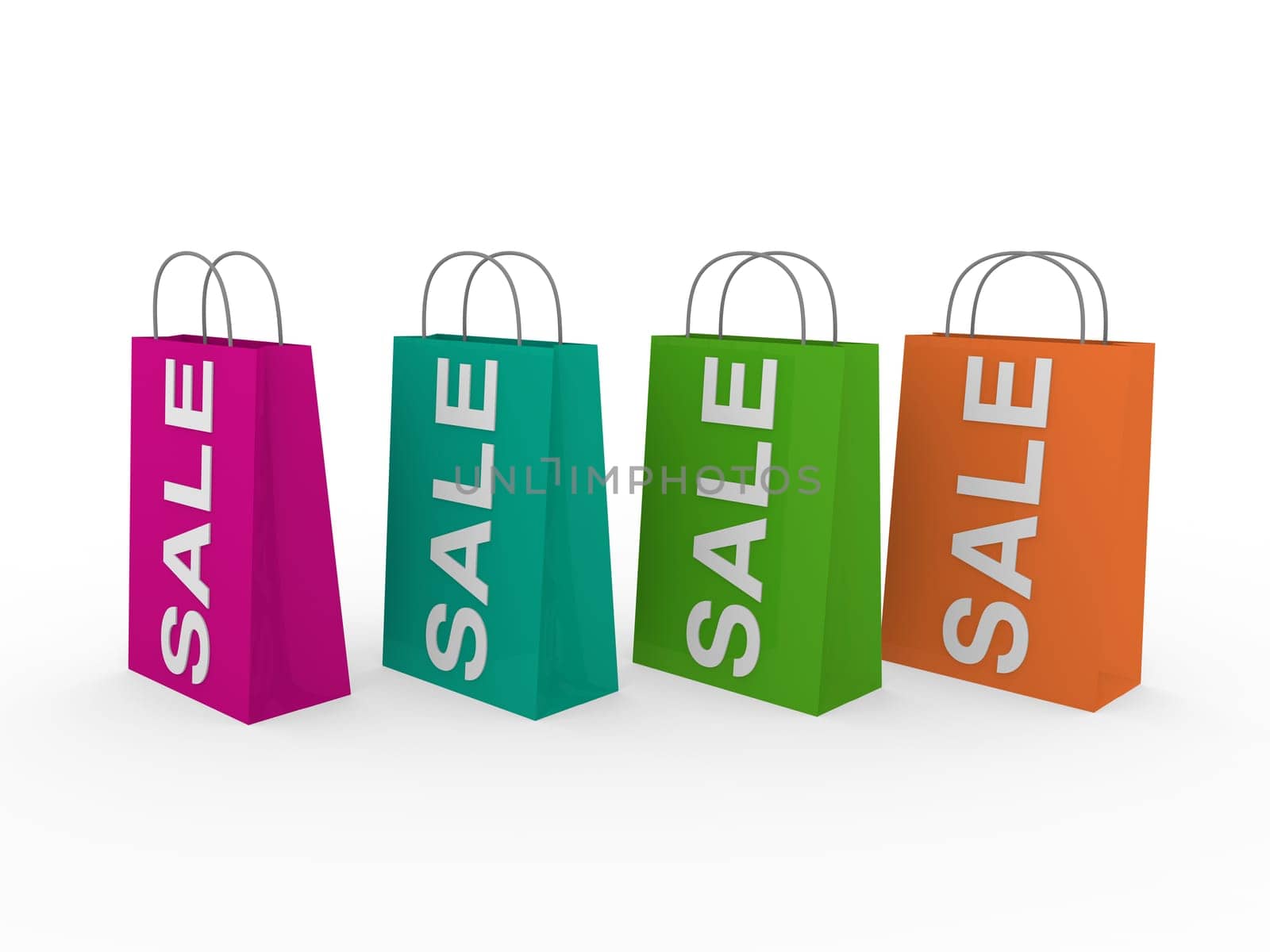 3d sale bag pink retail shopping discount buy