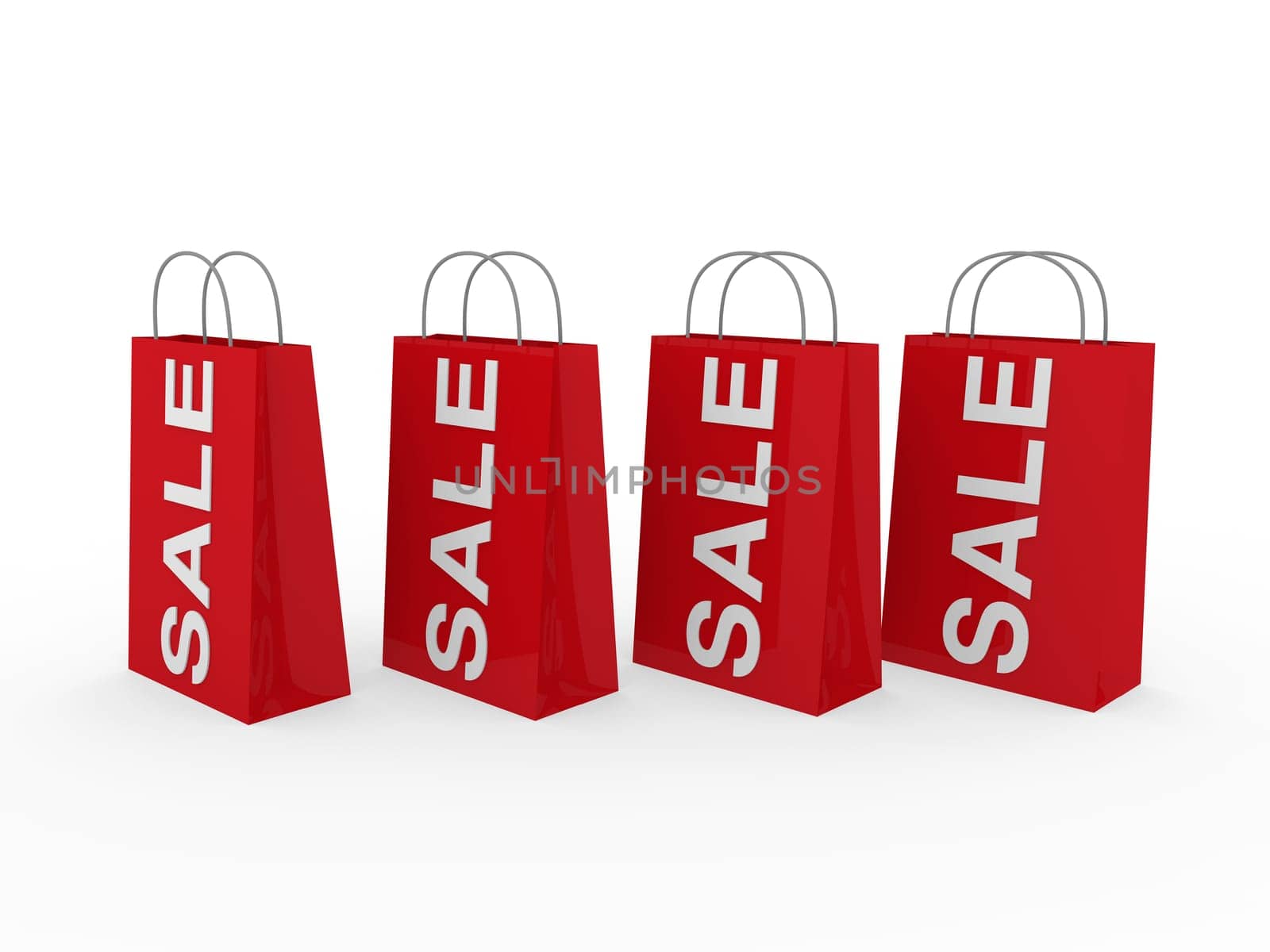 3d sale bag red retail shopping discount buy