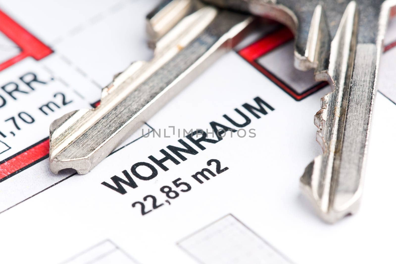 Design and plan for a house with a key