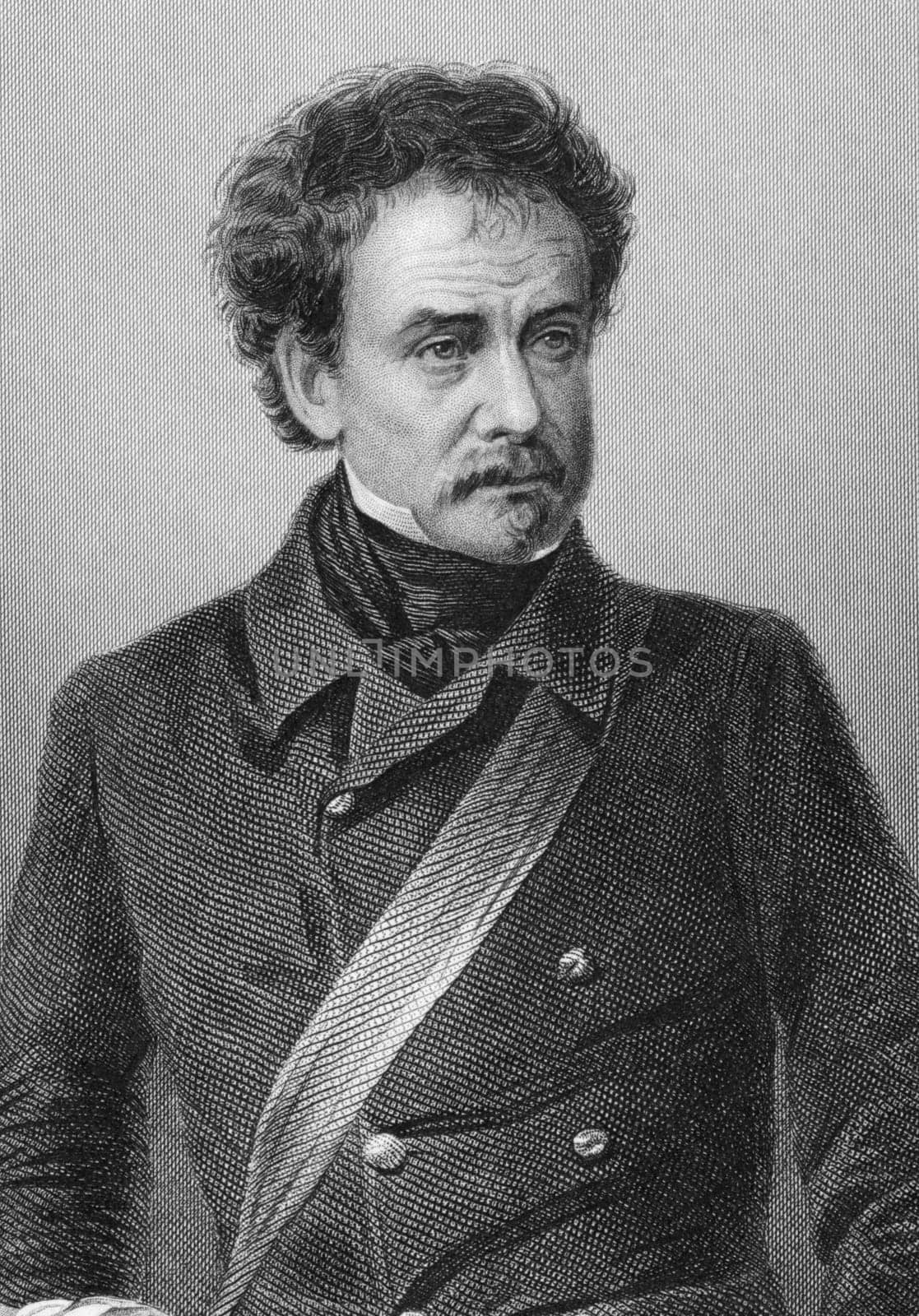 Colin Campbell (1792-1863) on engraving from 1800s. Scottish soldier. Engraved by T.W.Hunt and published in London by Virtue &amp  Co.