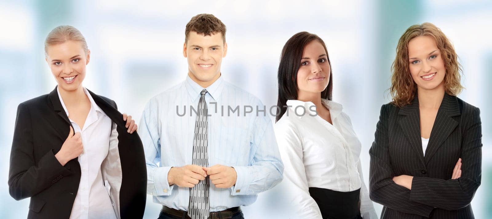 Group of successful business people