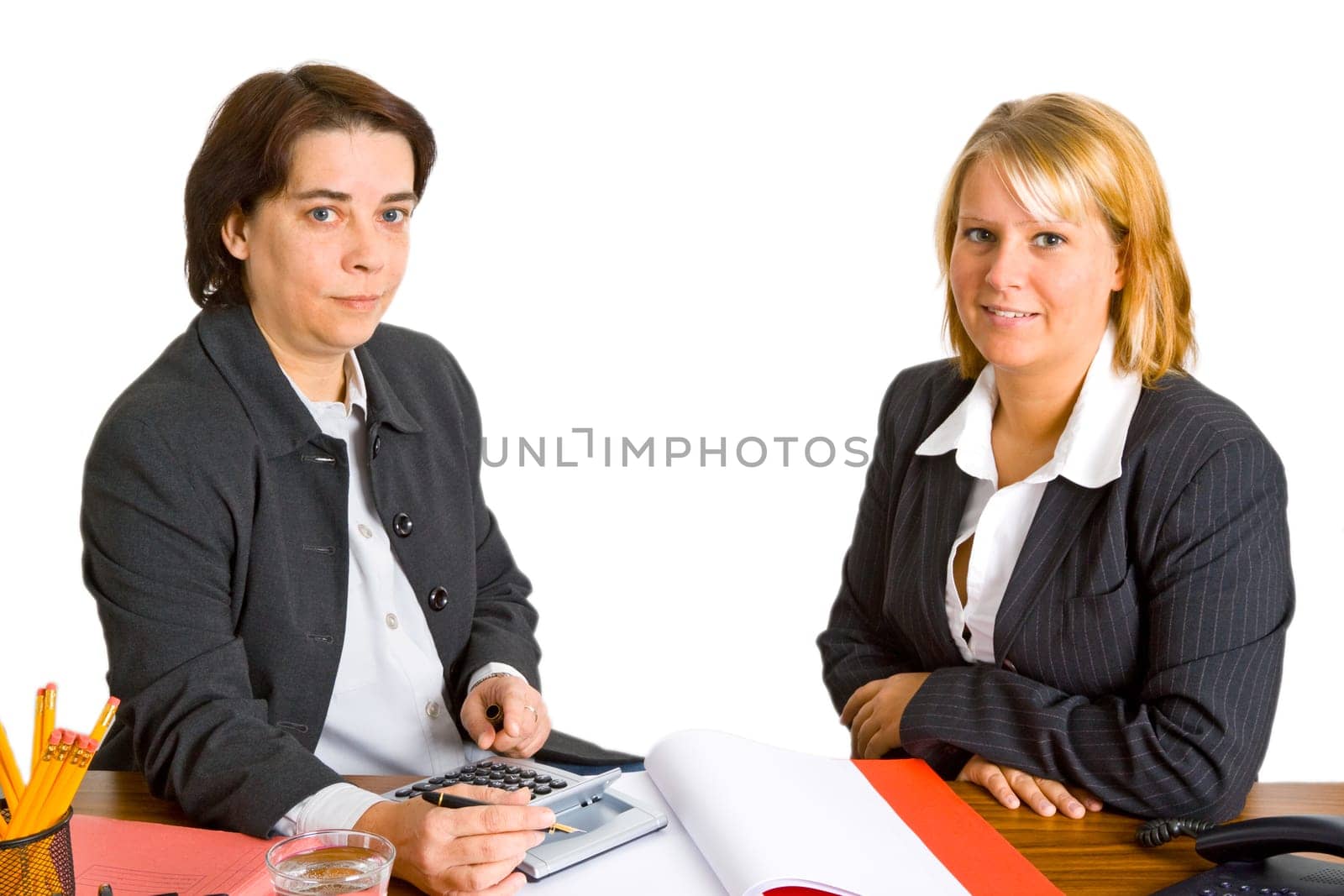Women at counseling isolated on white background