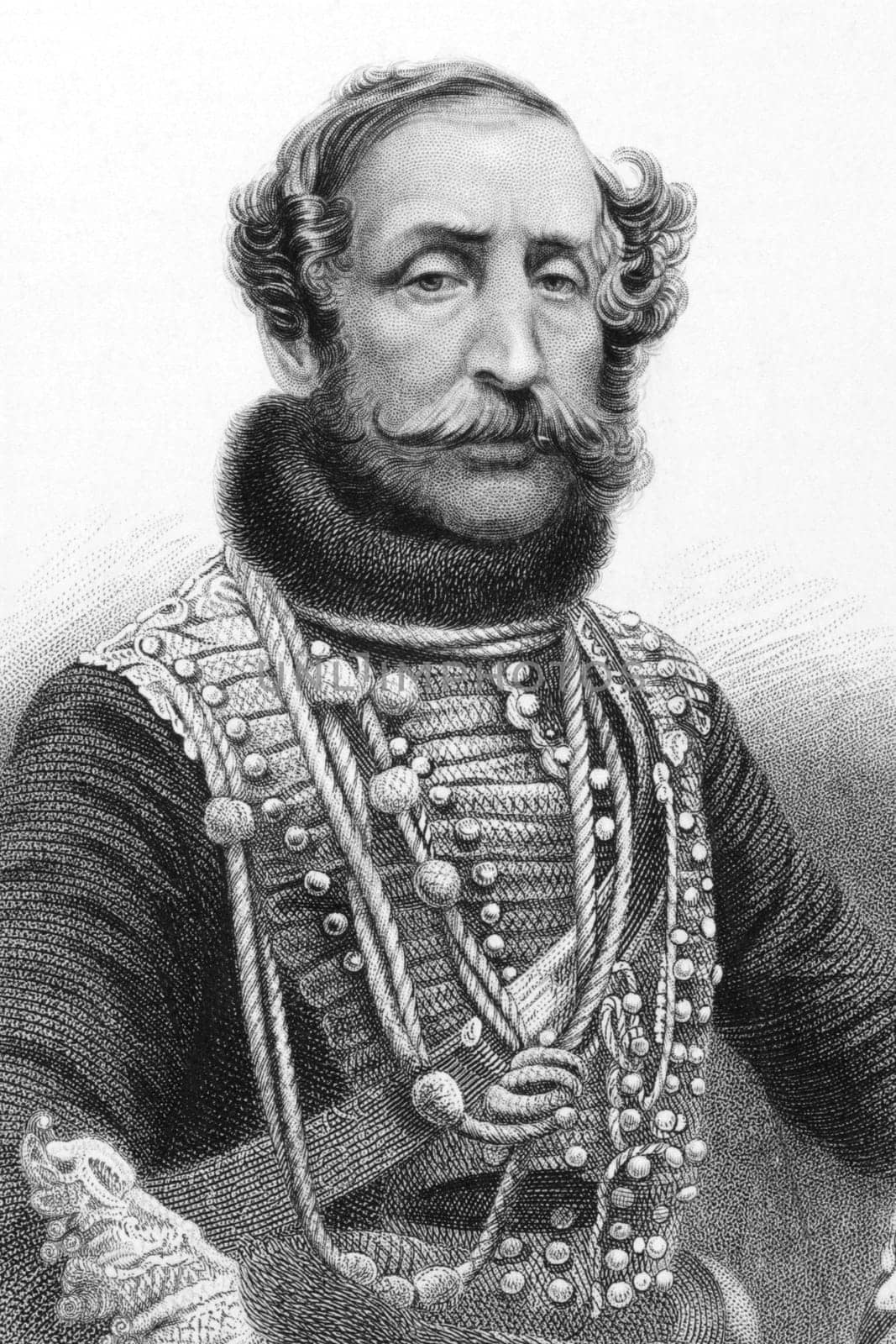 Lieutenant General James Thomas Brudenell, 7th Earl of Cardigan (1797-1868) on engraving from 1800s. Officer in the British Army who commanded the Light Brigade during the Crimean War. Published in London by Virtue &amp  Co.