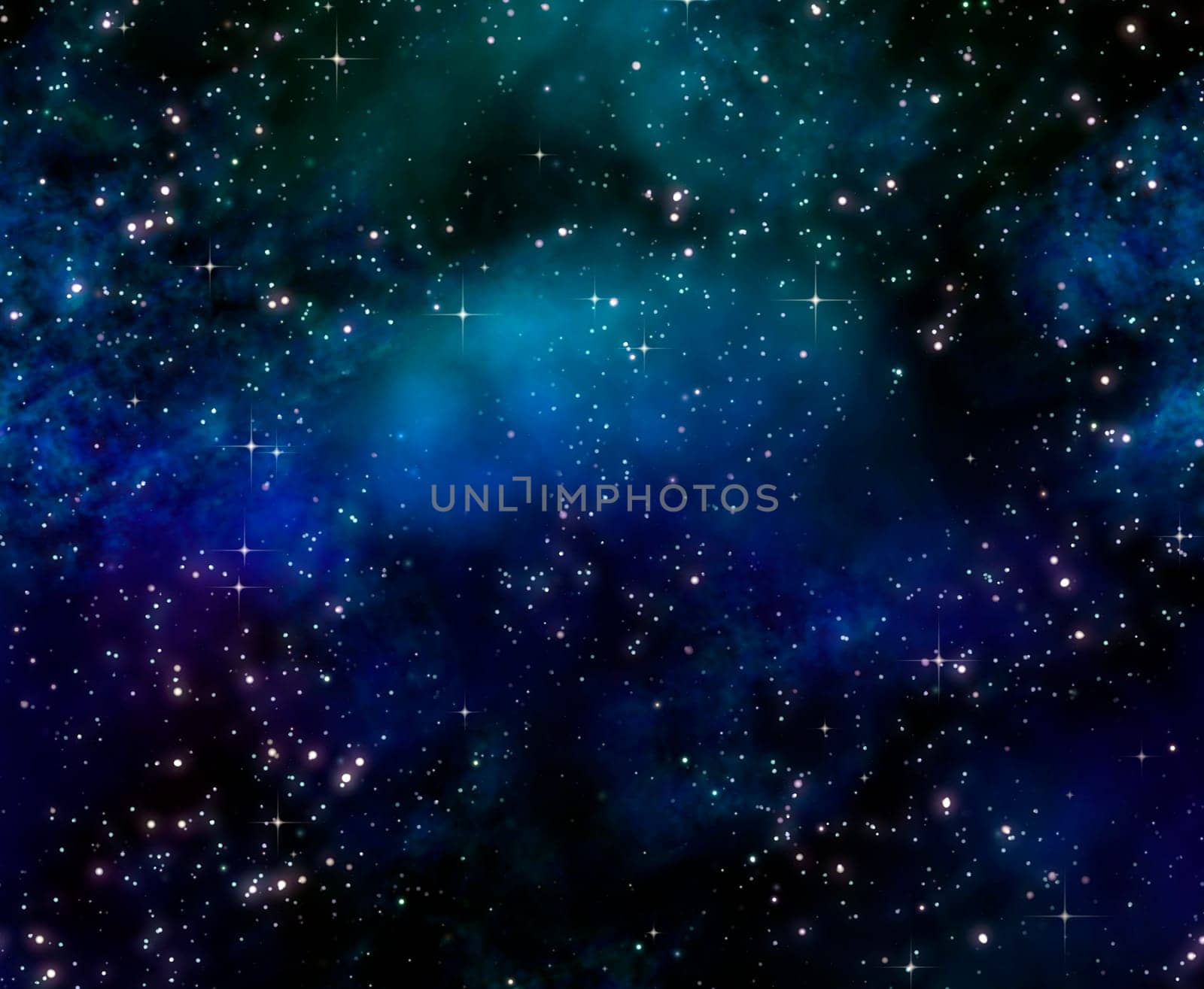 great artistic space background with flared stars