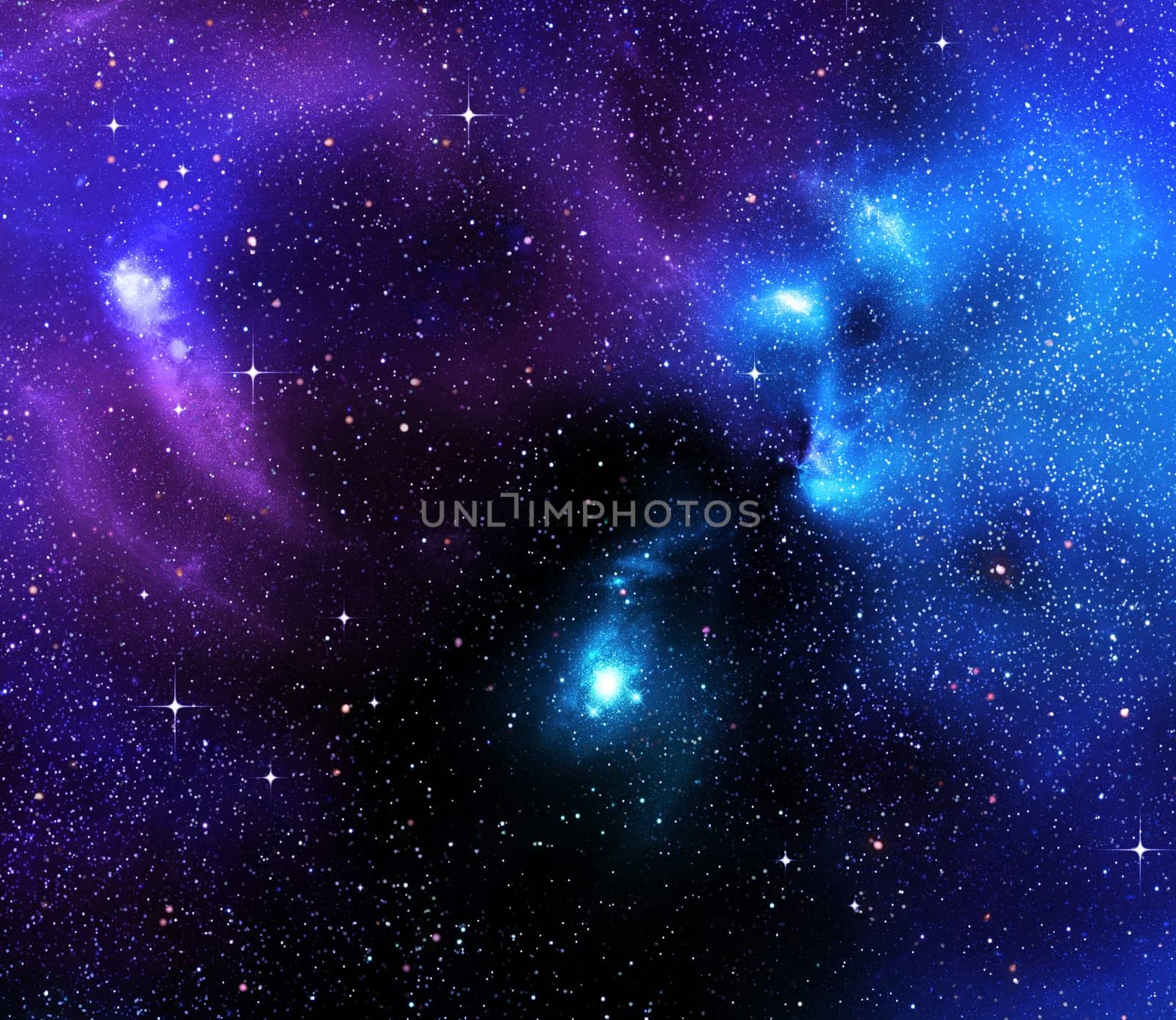 starry background of stars and  nebulas in deep outer space