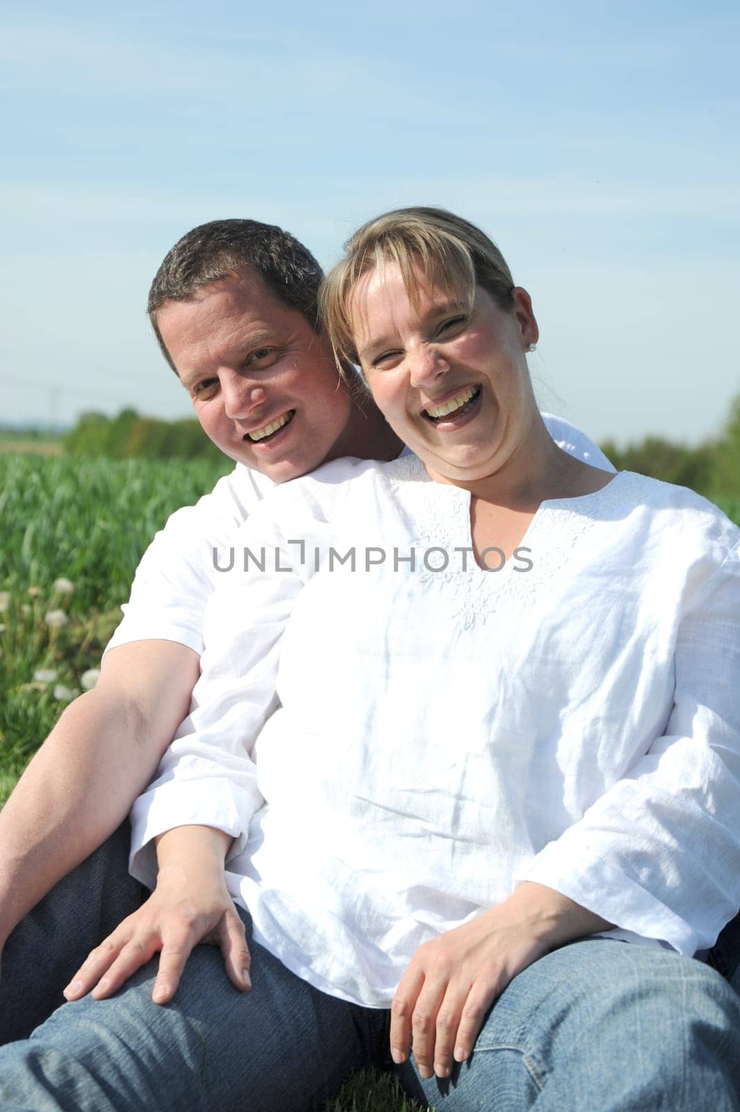 Happy laughing couple