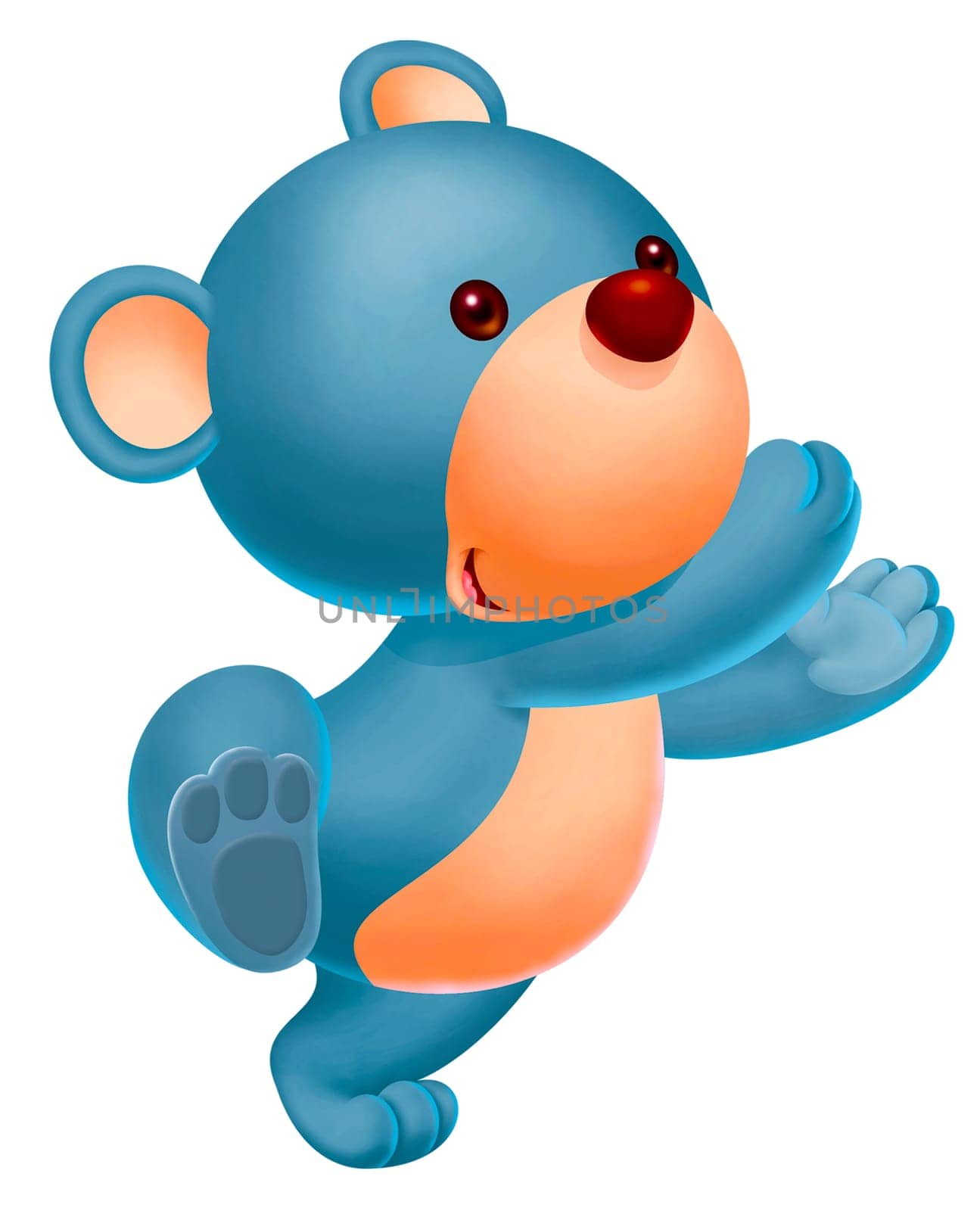 a digitally illustrated cute baby bear