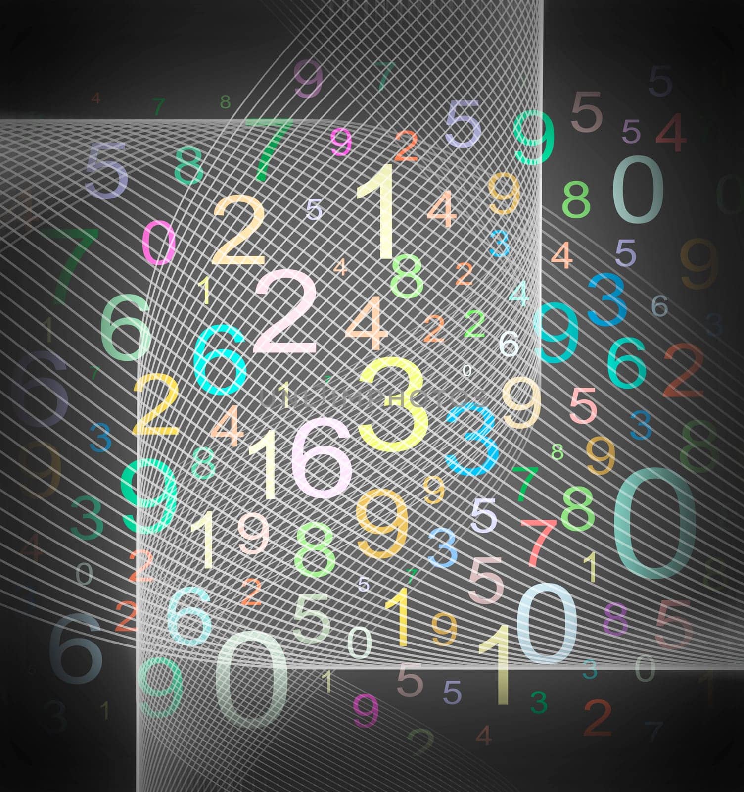 Abstract Background Line Grid Numbers