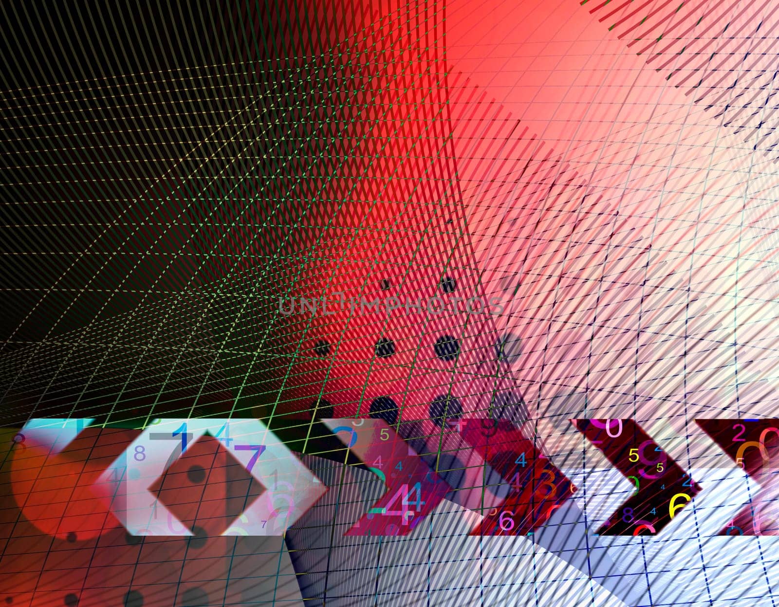 Abstract Background Line Grid Numbers