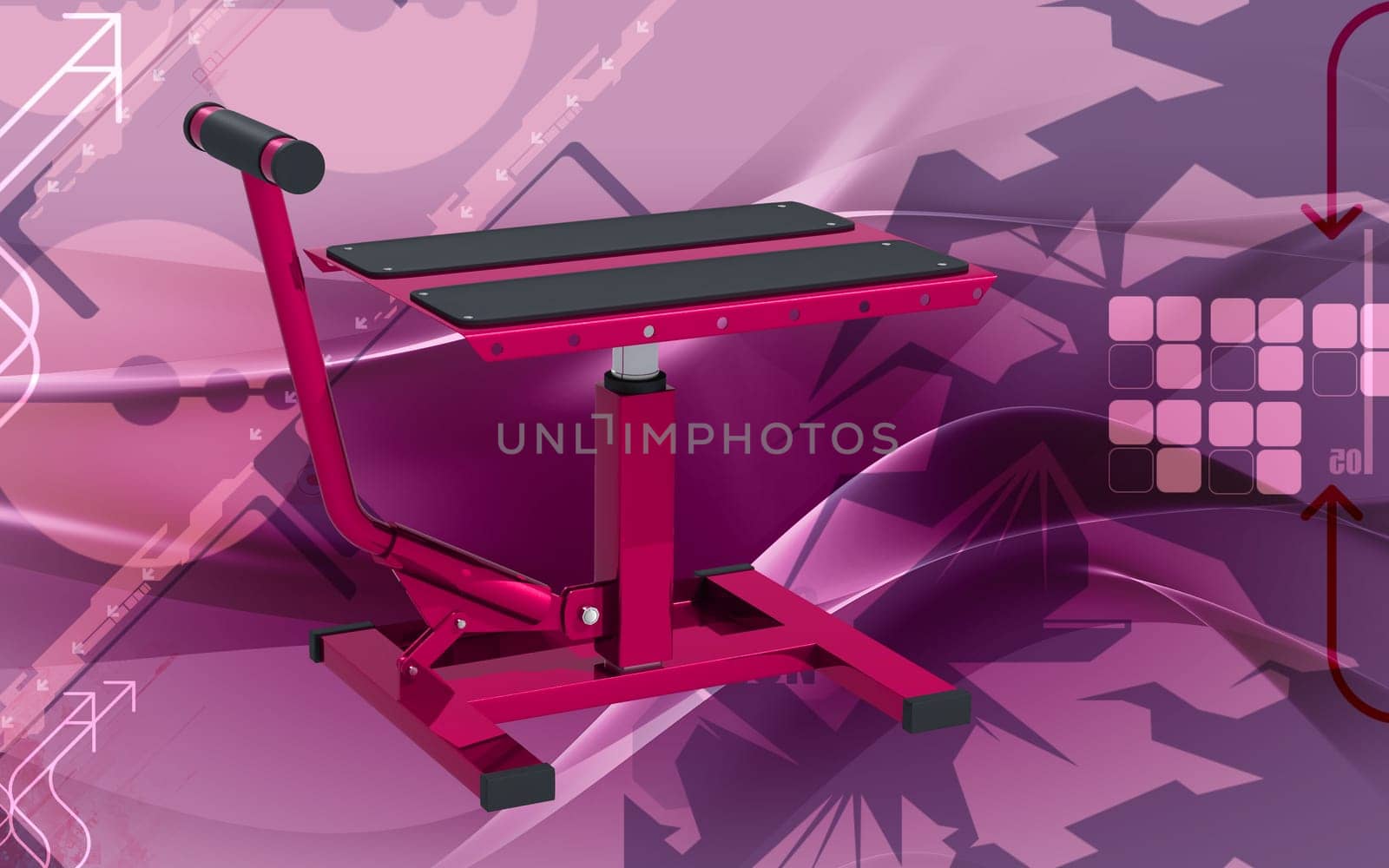 Digital illustration of Bike lift in colour background