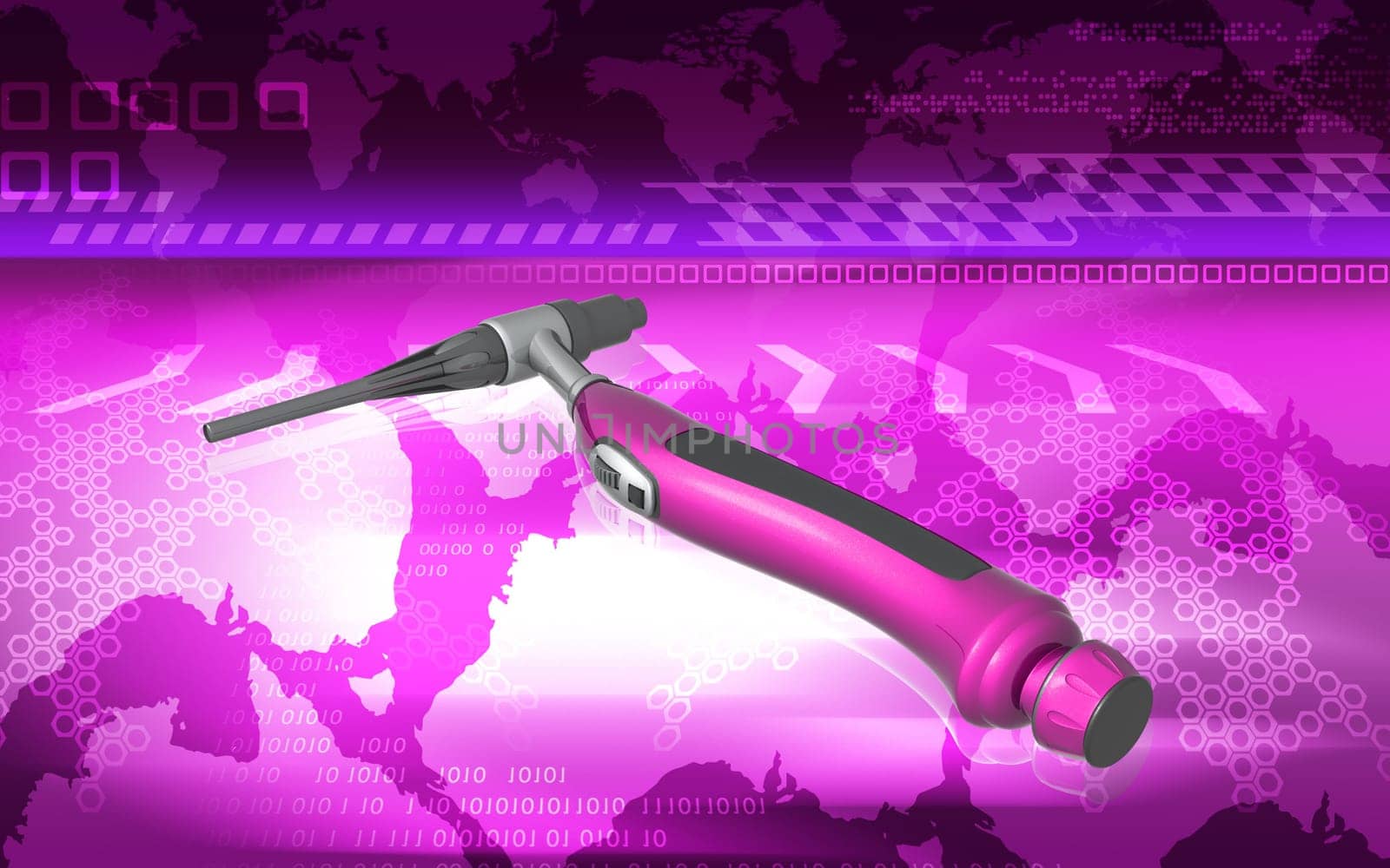 Digital illustration of weld craft in colour background