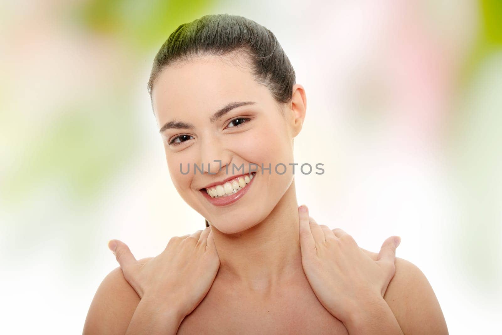 Portrait of the attractive girl without a make-up