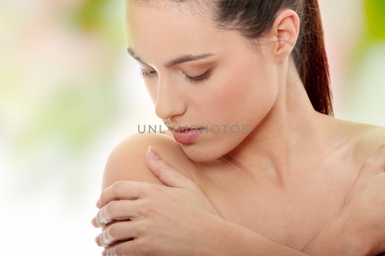 Portrait of the attractive girl without a make-up