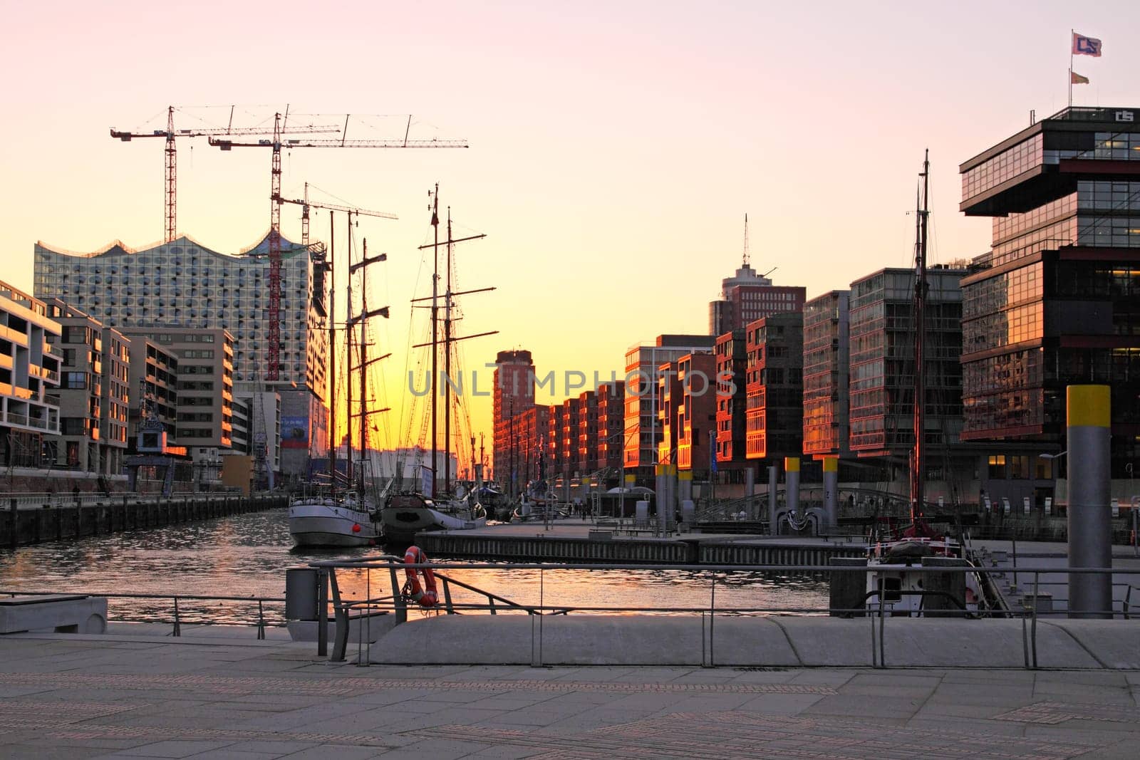 Hamburg Hafencity in the evening