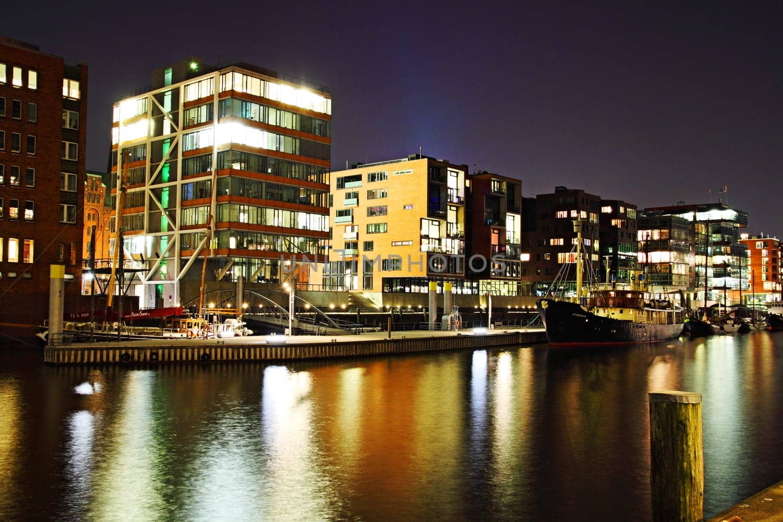 Hamburg Hafencity Night Scene