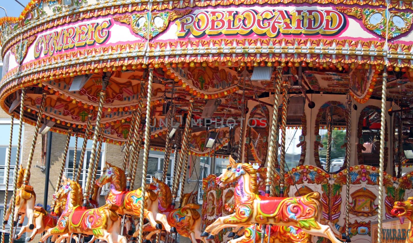 carosel at cardiff bay