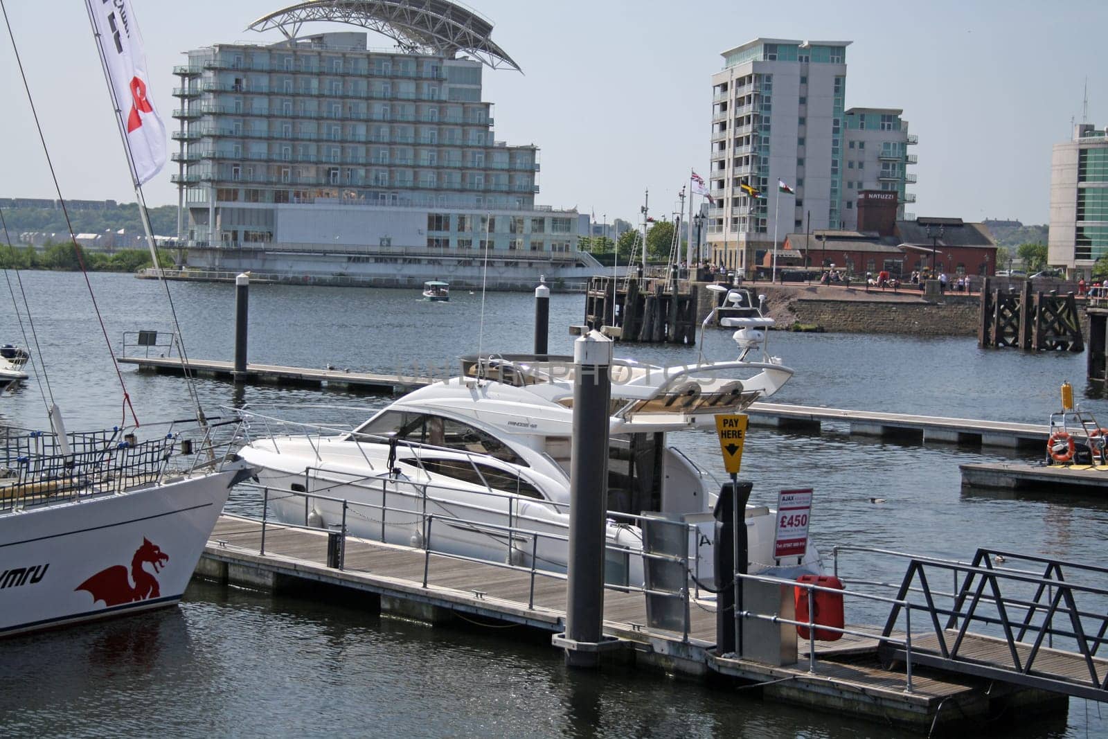 boats on cardiff bay wales