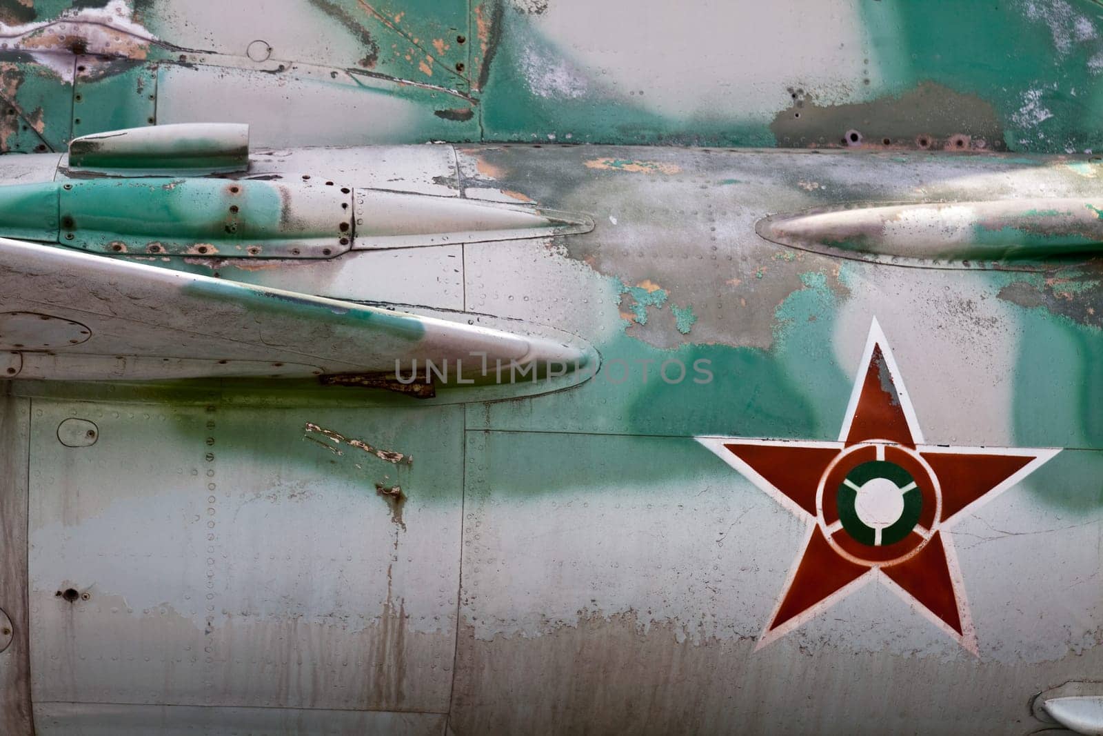 Old military aircraft of the Russian exhibition