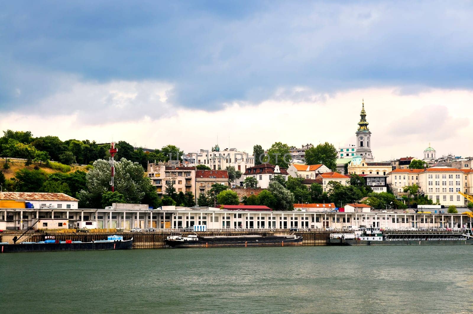 View of Belgrade city from Danube river