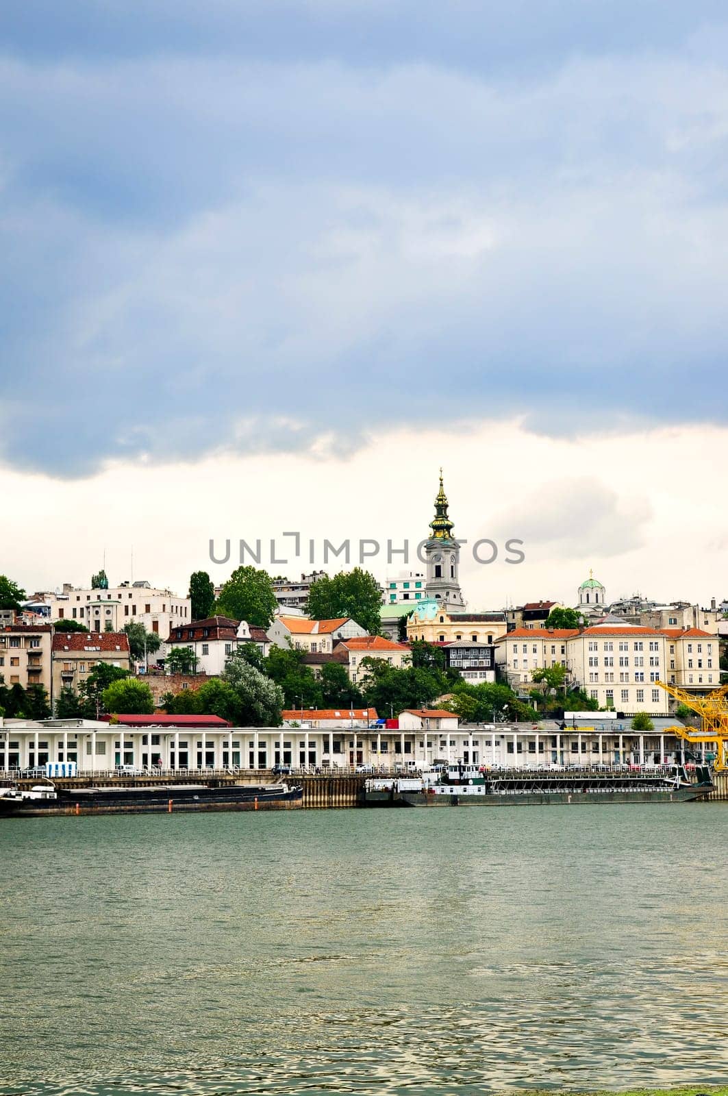 View of Belgrade city from Danube river