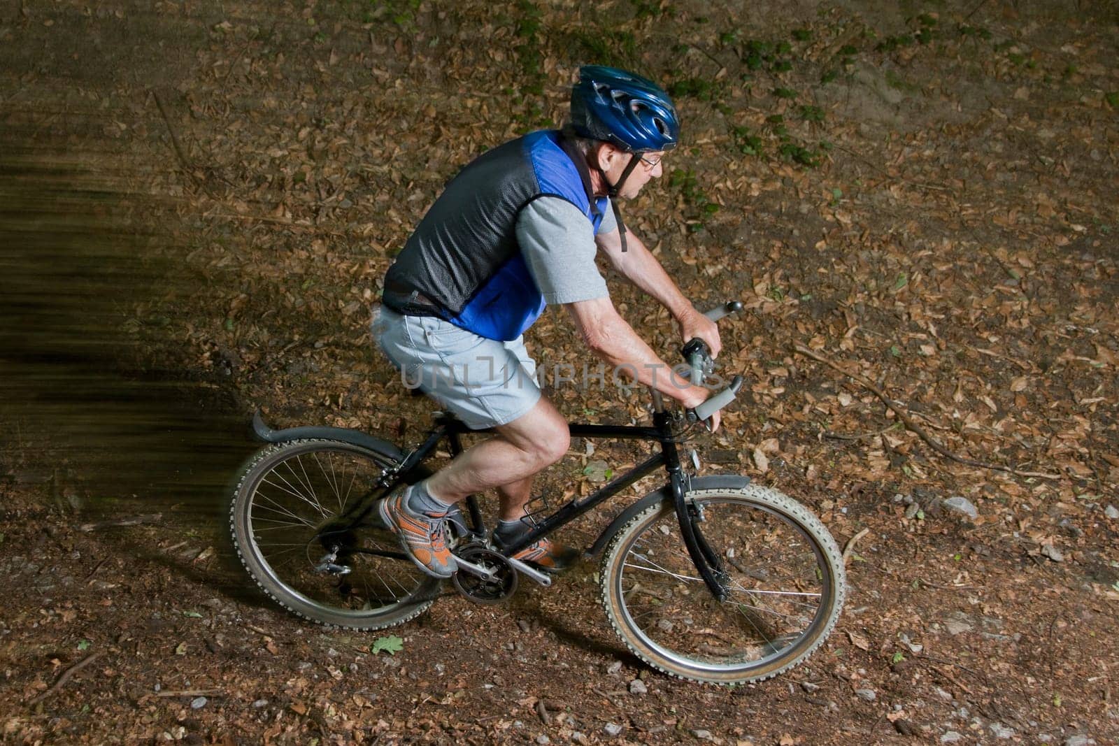 Senior on the bike