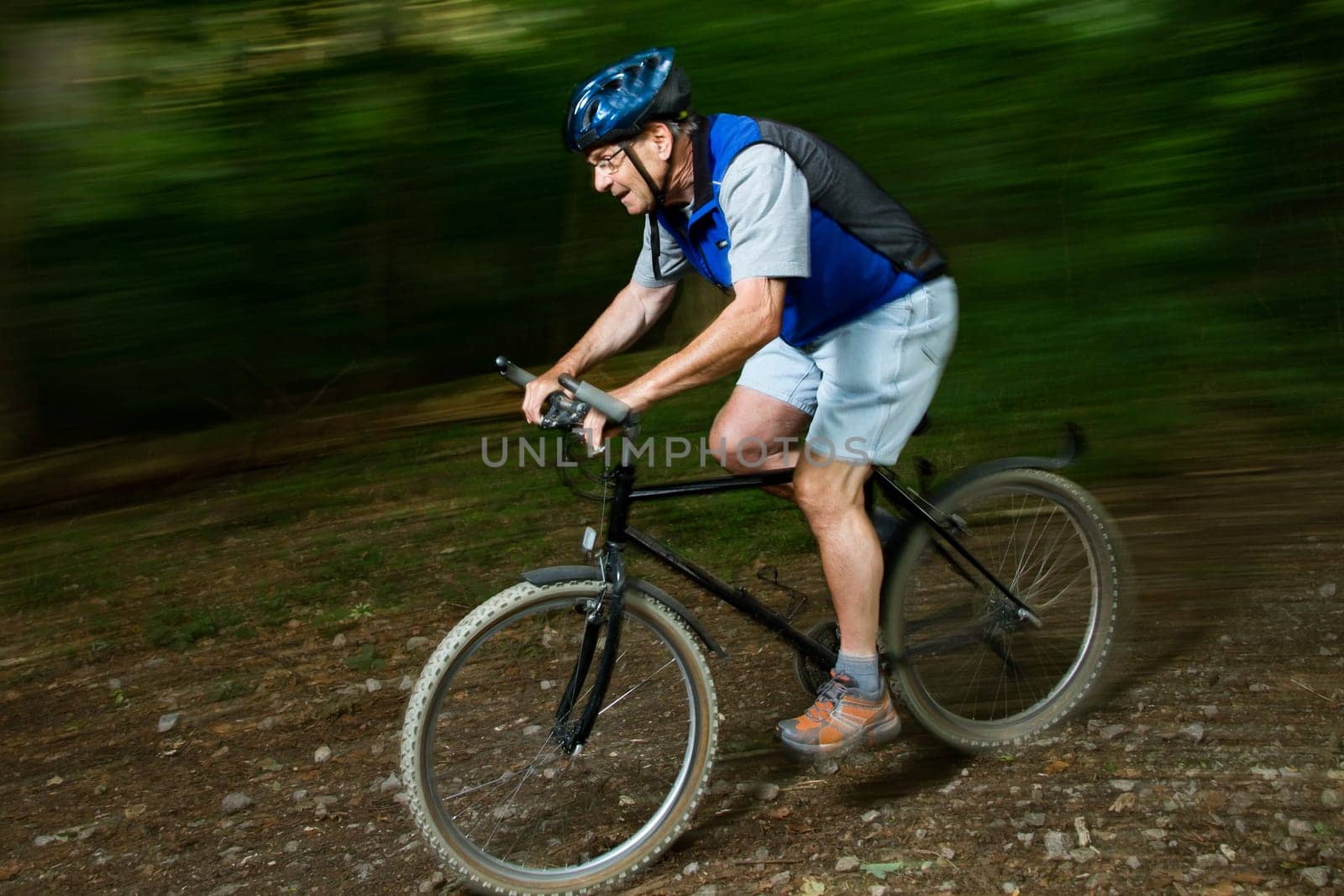 Senior on the bike