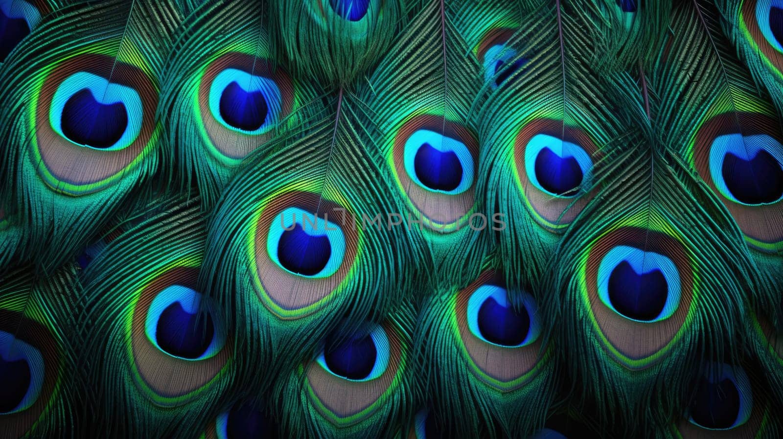 Beautiful multicolored peacock feathers, natural texture, background by natali_brill