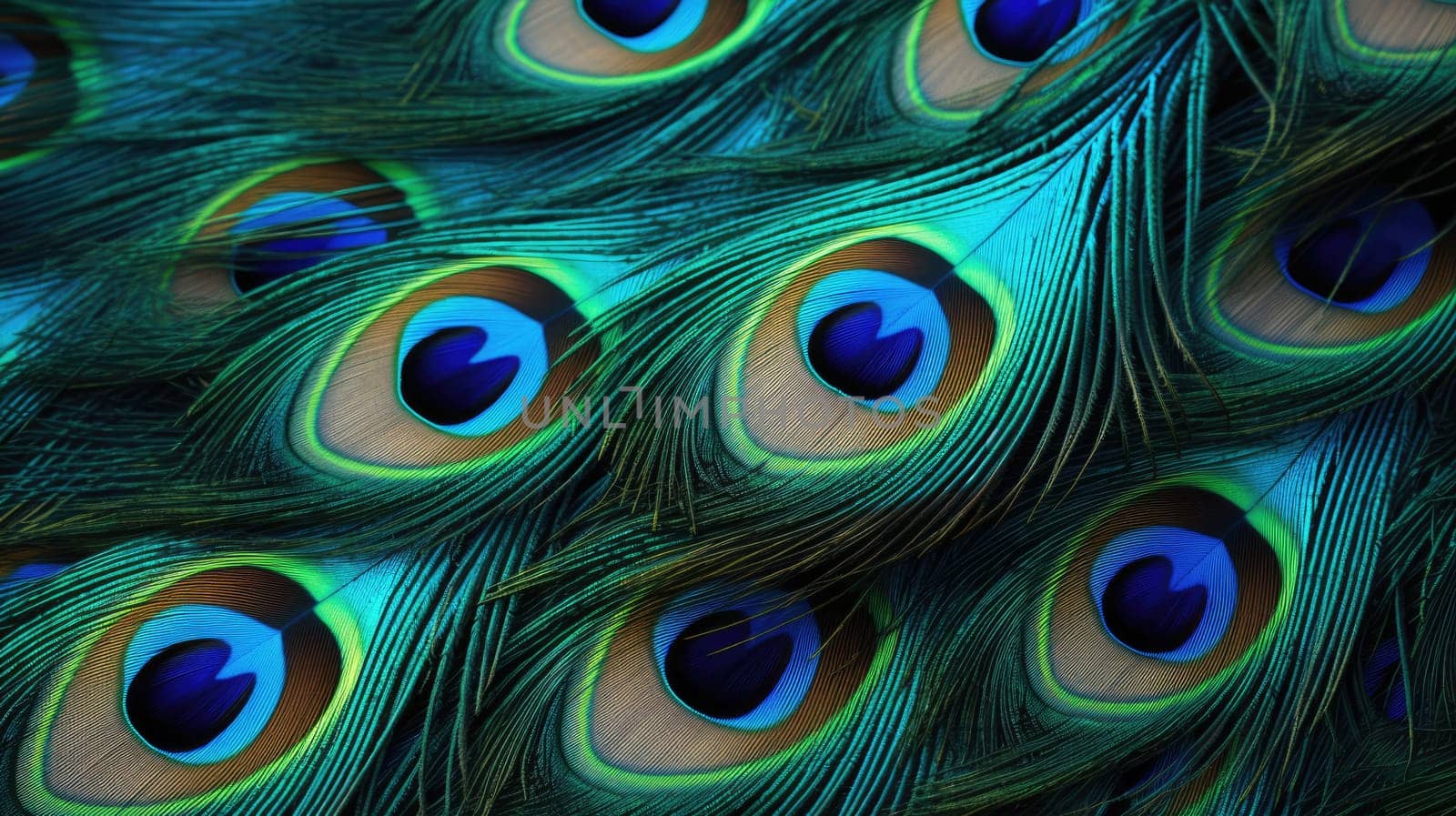 Beautiful multicolored peacock feathers, natural texture, background by natali_brill