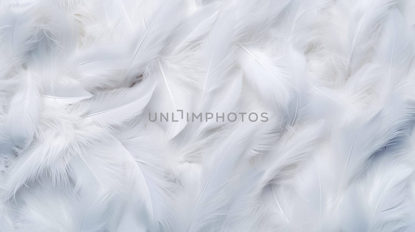 White feather texture background, pastel soft fur for baby to sleep. AI