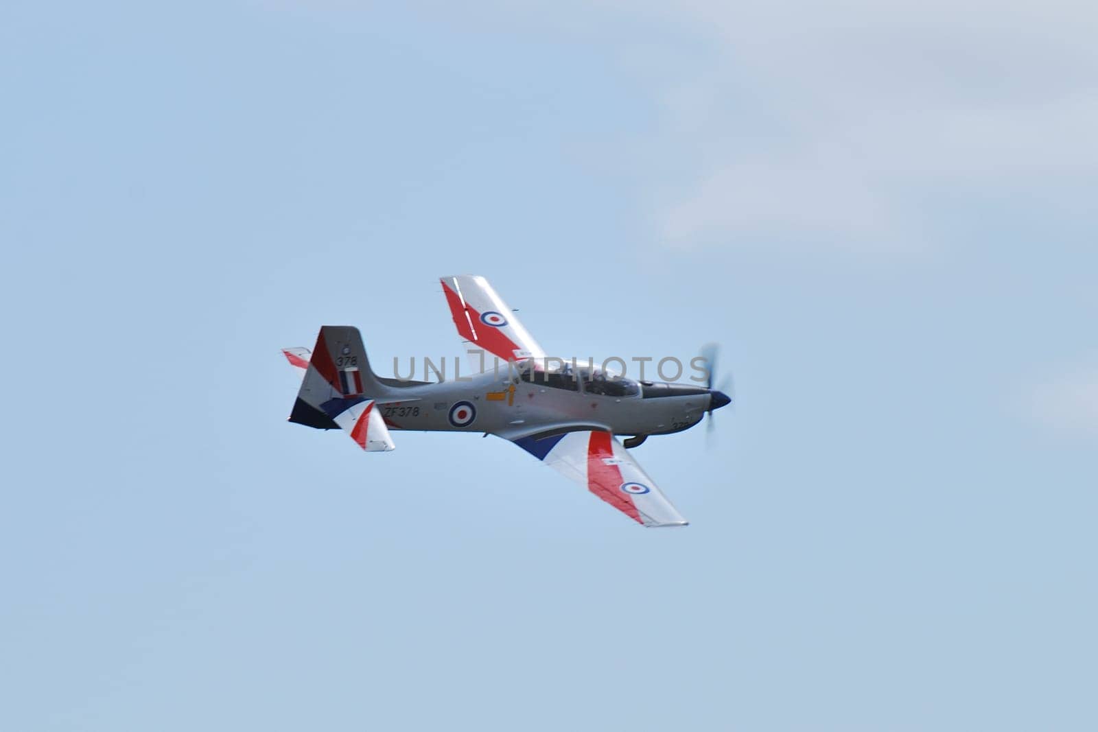 Raf prop aircraft in flyning display