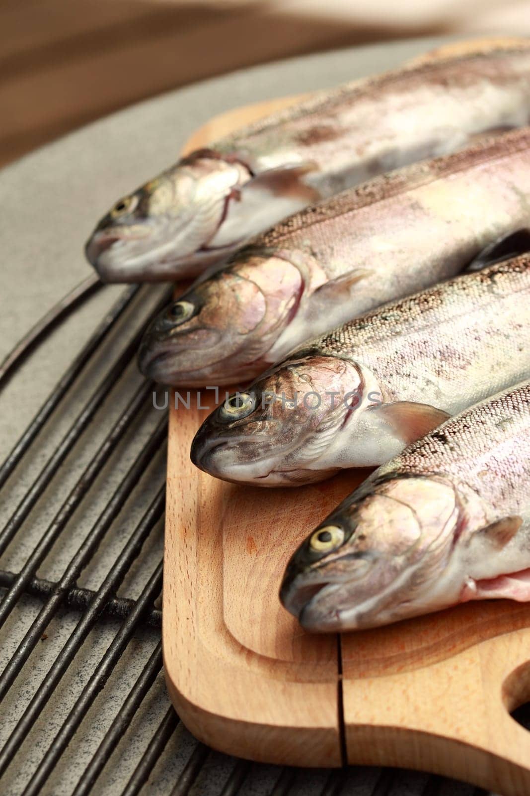 Fresh trouts ready for grilling or baking