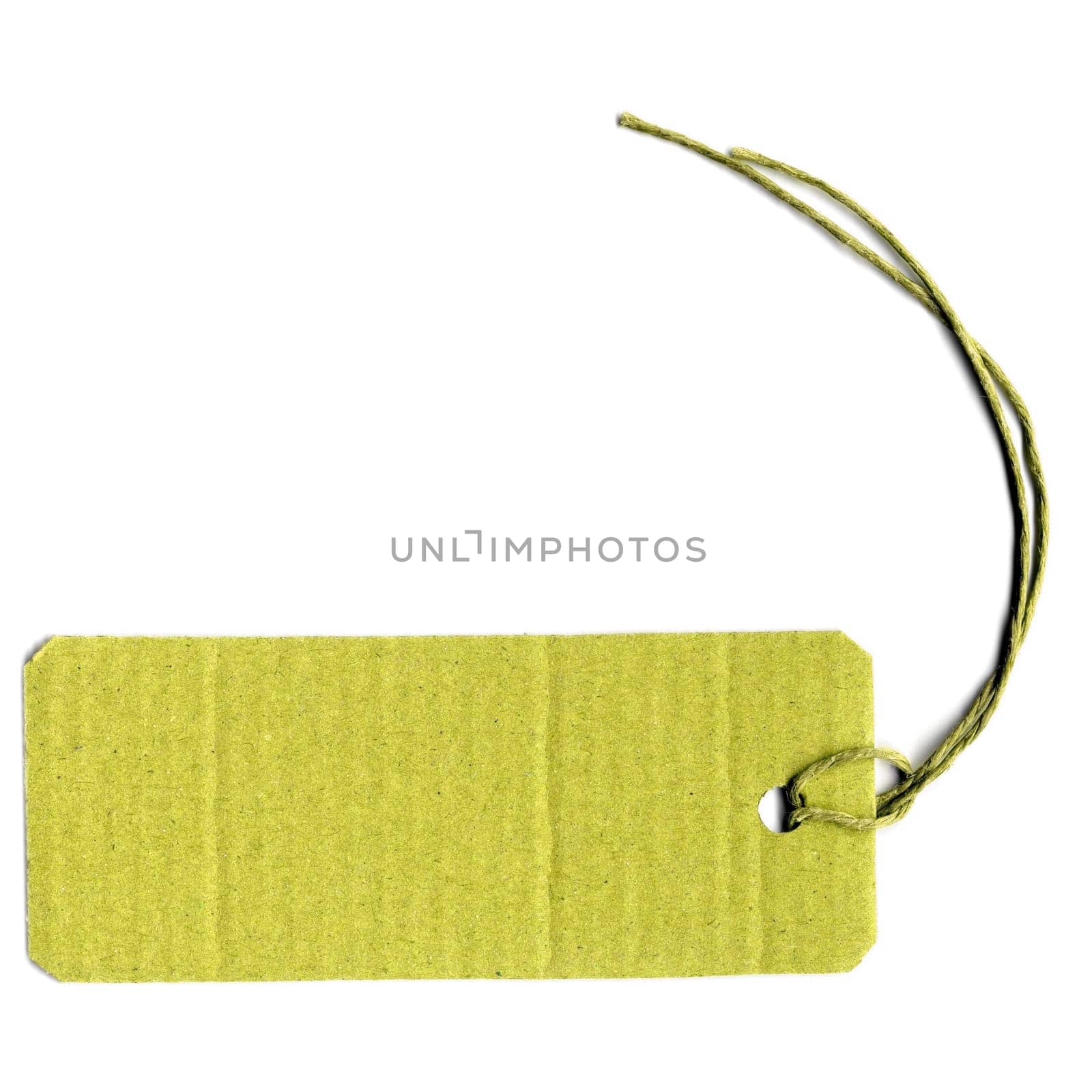 Price tag or address label with string