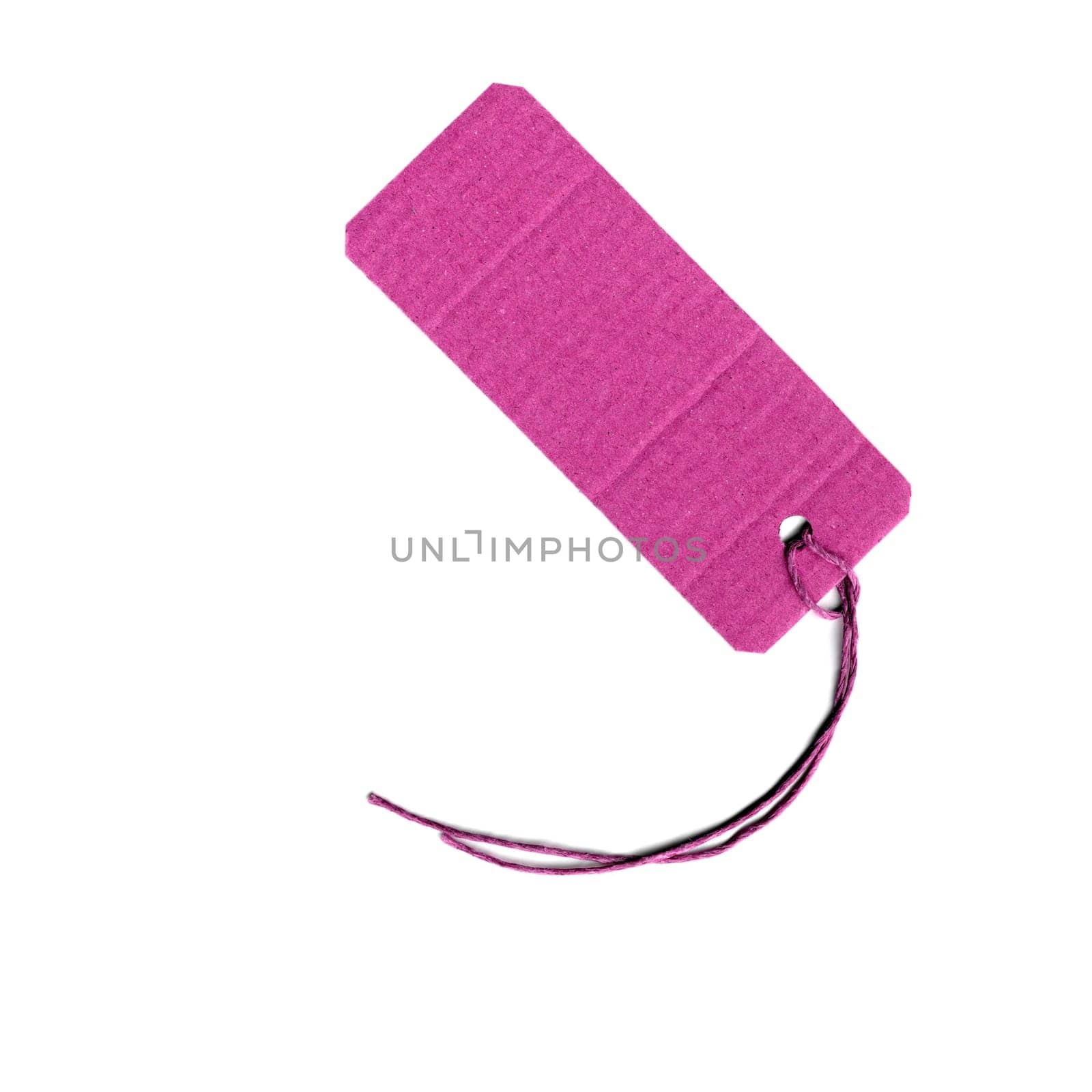 Price tag or address label with string