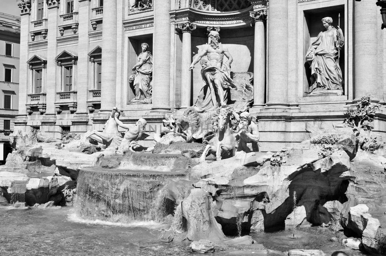 Baroque Trevi Fountain (Fontana di Trevi) in Rome, Italy