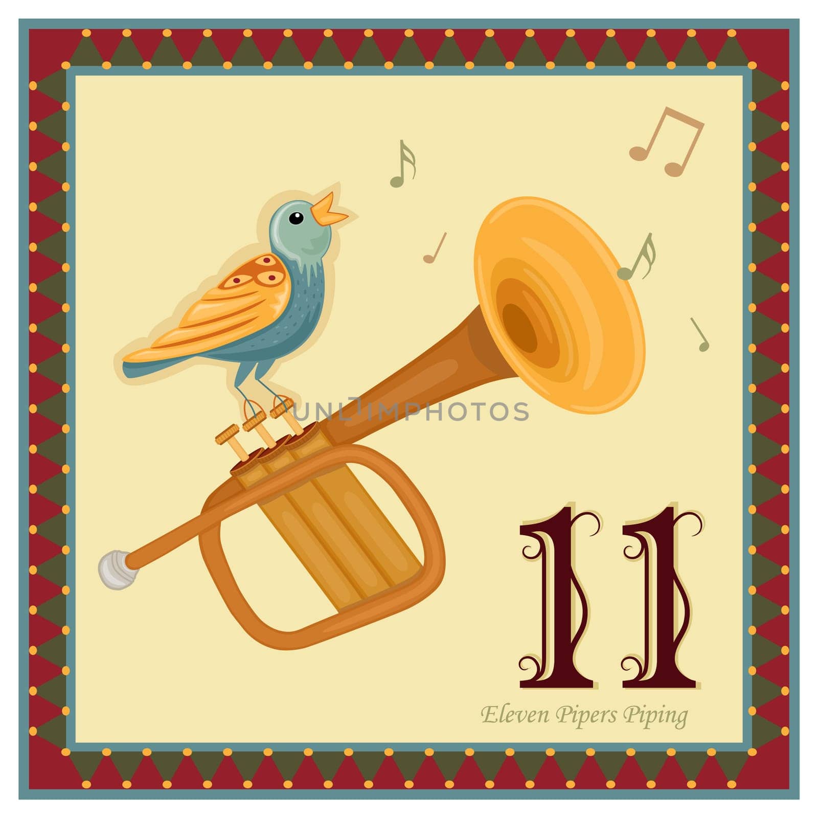 The 12 Days of Christmas - 11-th Day - Eleven Pipers