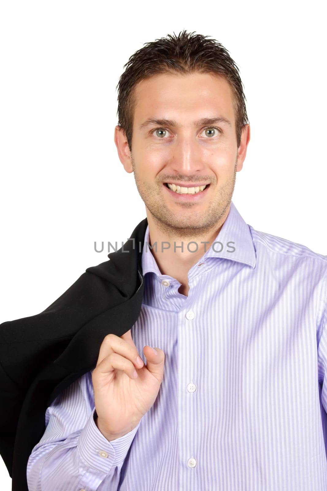 Smiling young business man during a break from the office