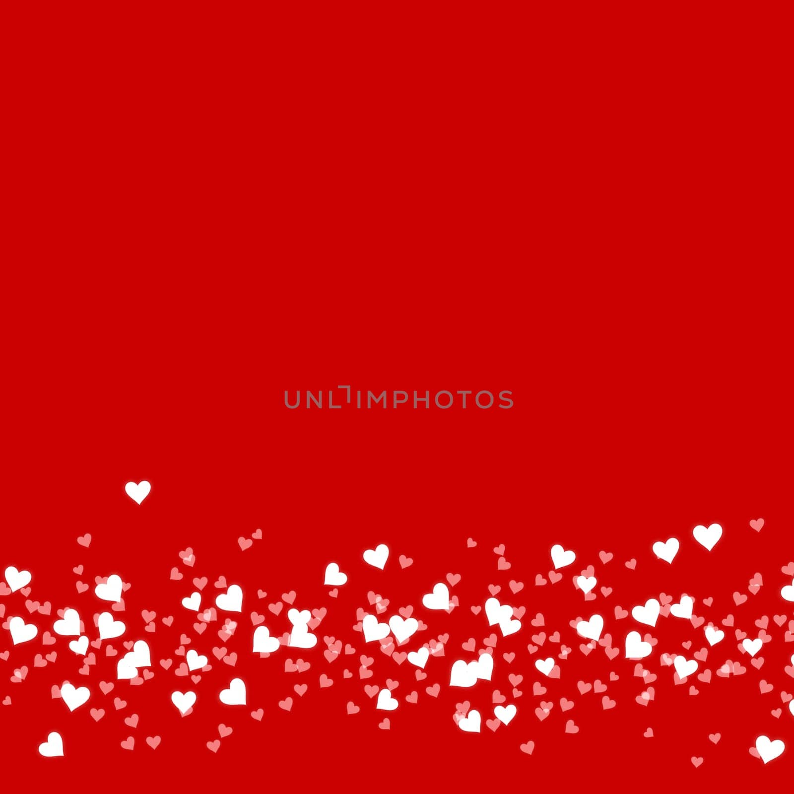great illustration of white on red border love heart symbols